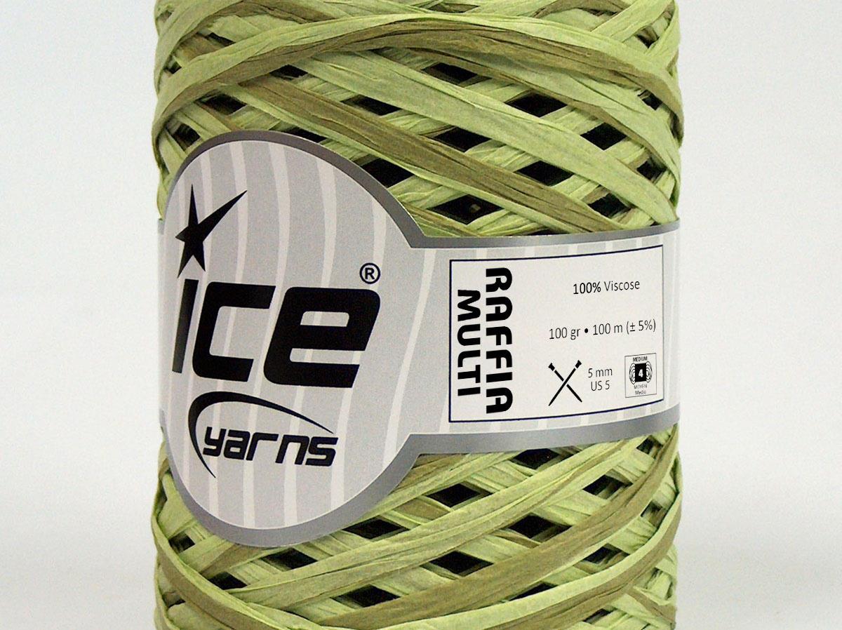 Raffia Multi Green Shades