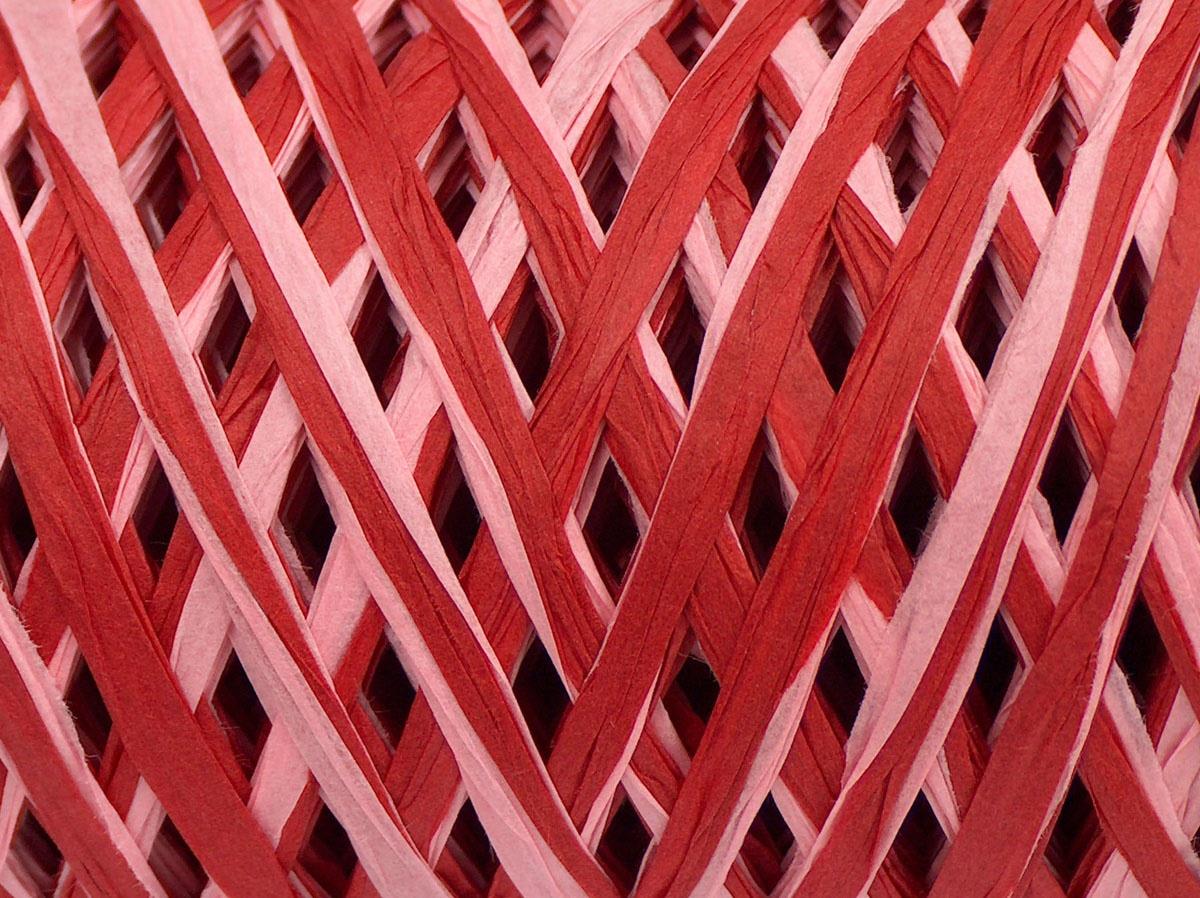 Raffia Multi Red, Light Pink