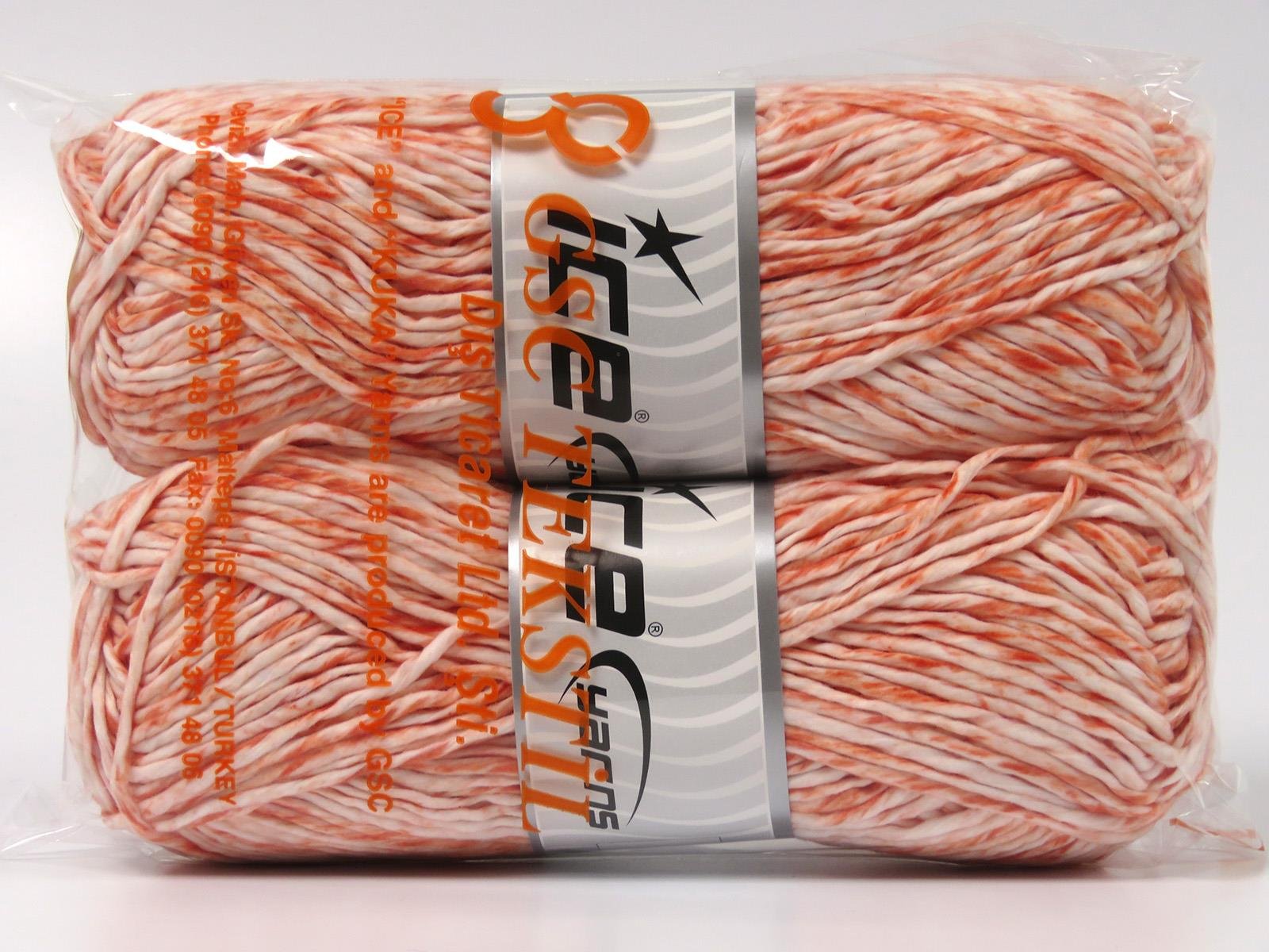 Raffia Twist Color White, Salmon