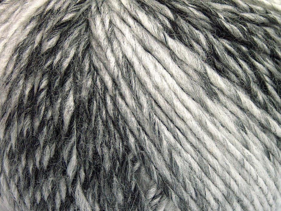 Roseto Worsted Black, White, Grey Shades