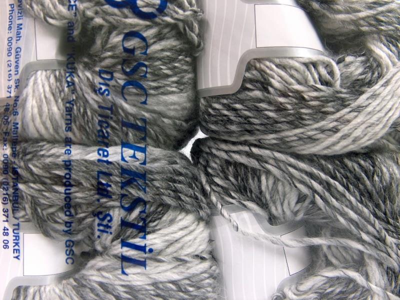 Roseto Worsted Black, White, Grey Shades