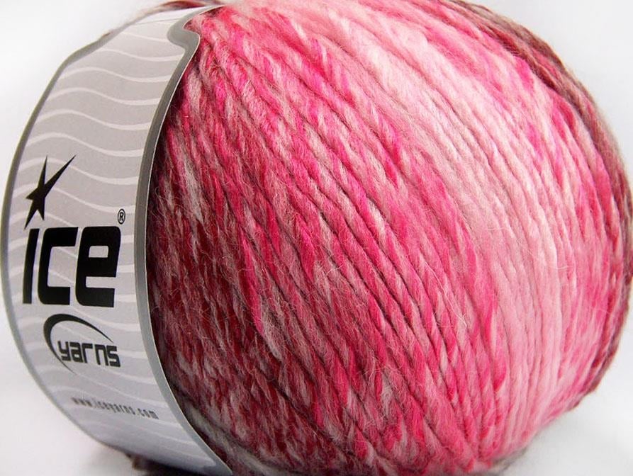 Roseto Worsted Burgundy, Light Grey, Pink Shades
