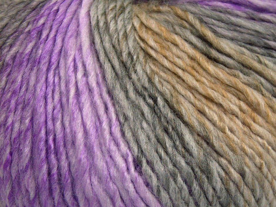 Roseto Worsted Camel, Lilac Shades, Grey Shades