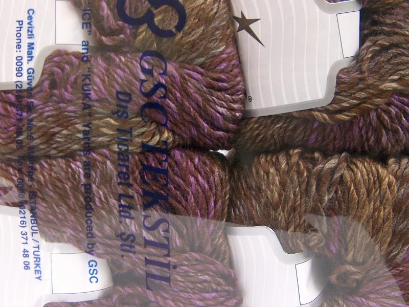 Roseto Worsted Lilac, Brown Shades