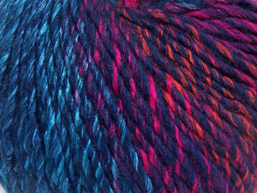 Roseto Worsted Pink, Orange, Turquoise, Navy