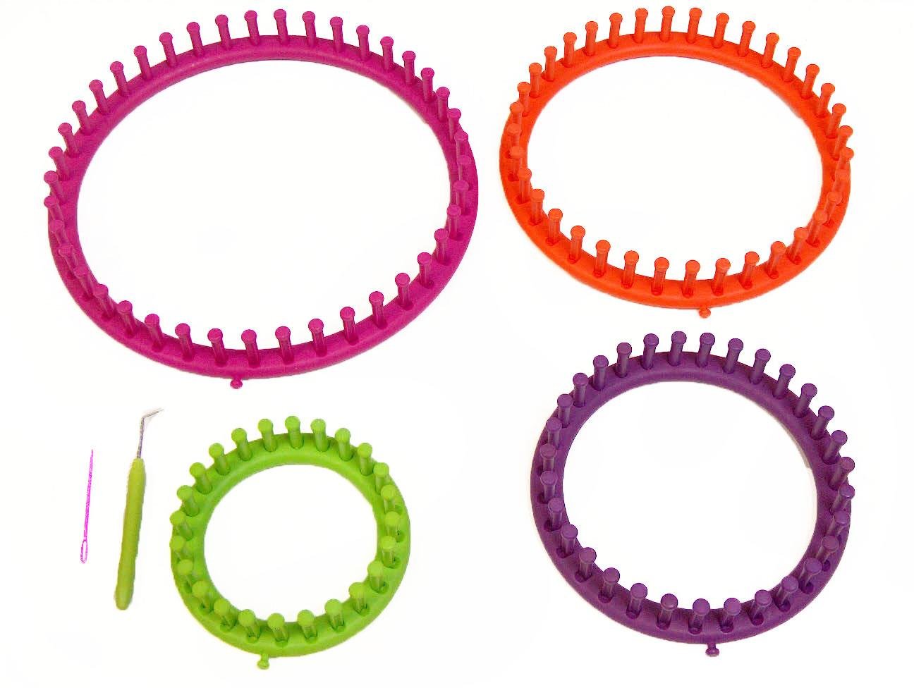 Round Knitting Looms Set - 4 Sizes .