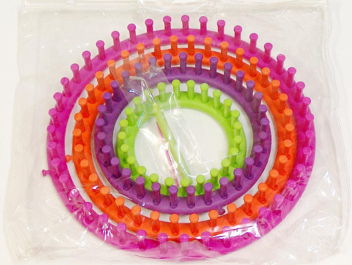 Round Knitting Looms Set - 4 Sizes .