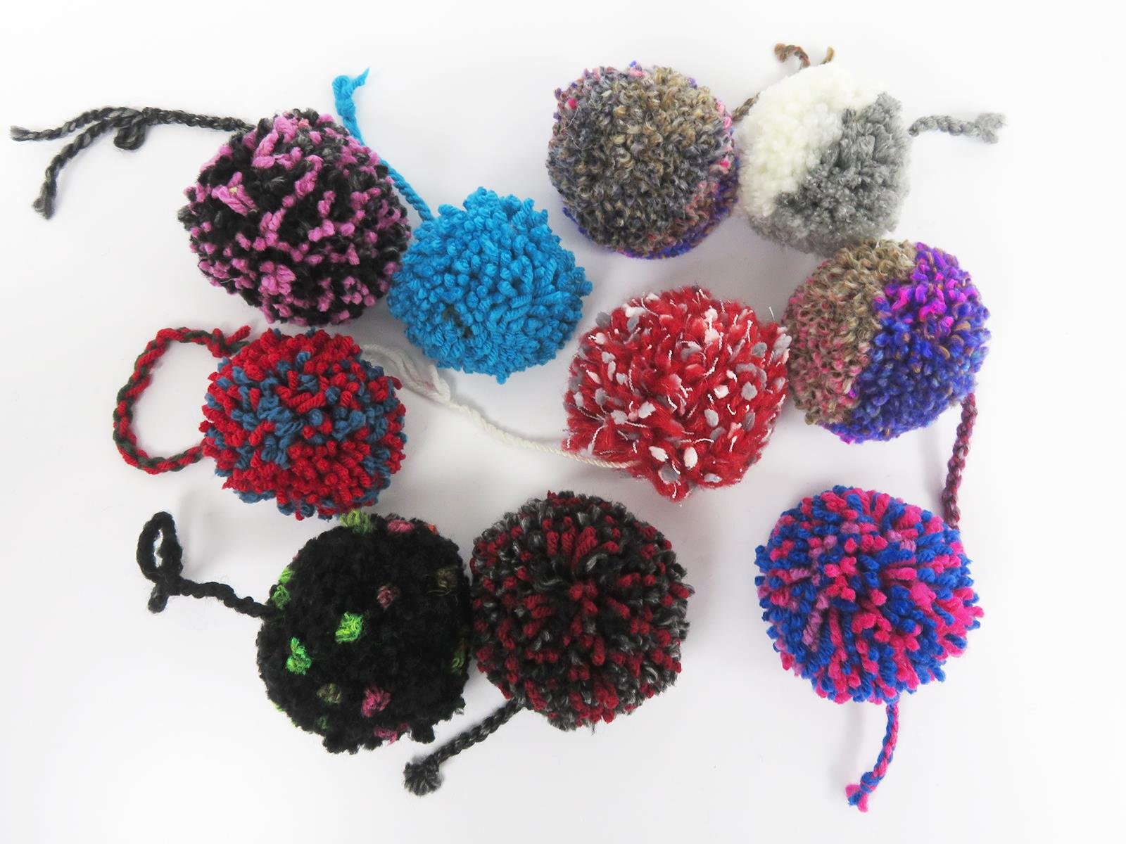 Sale PomPoms Mixed Lot 10 balls of PomPoms