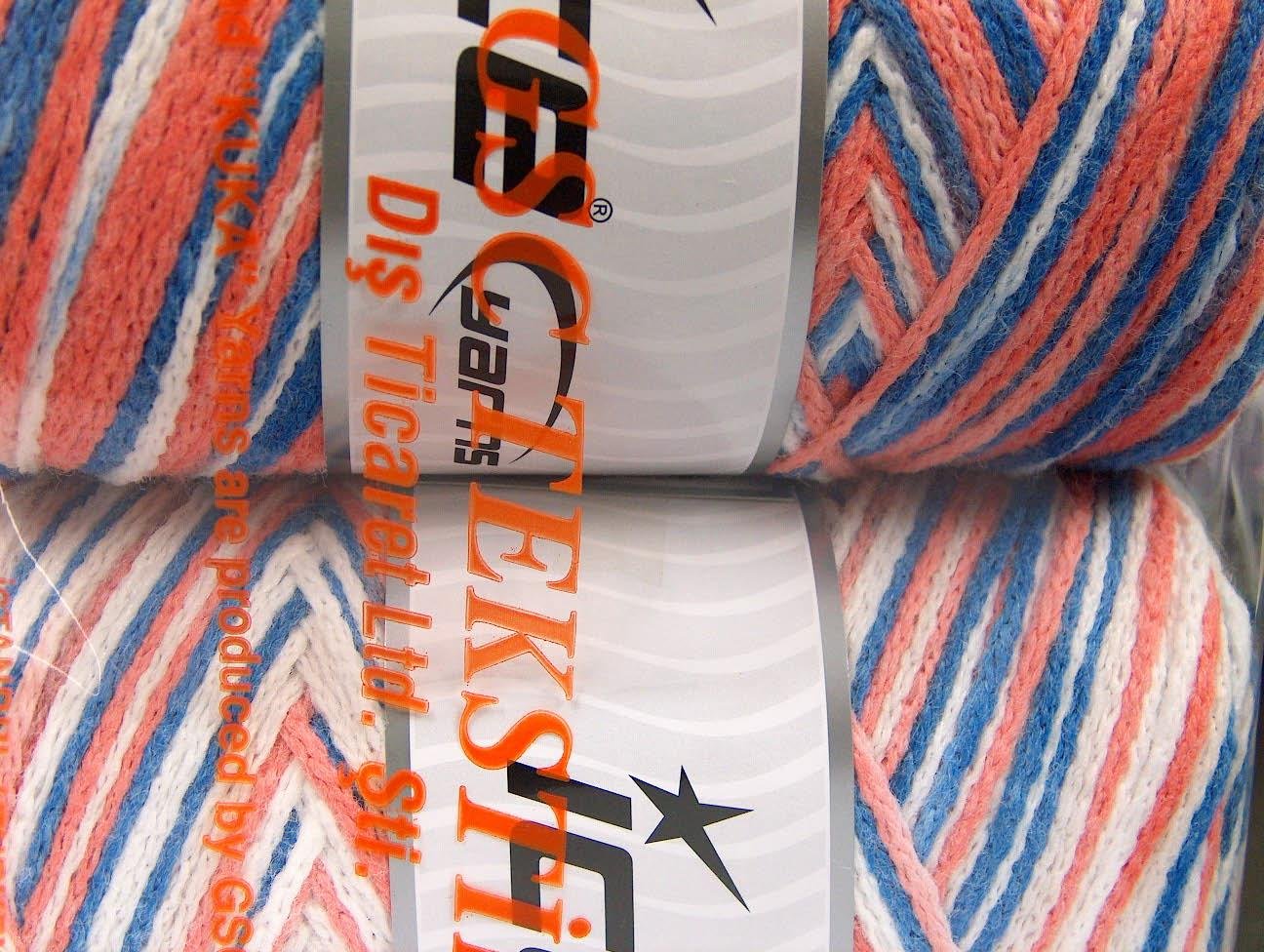 Saver Chain Color Blue, White, Salmon