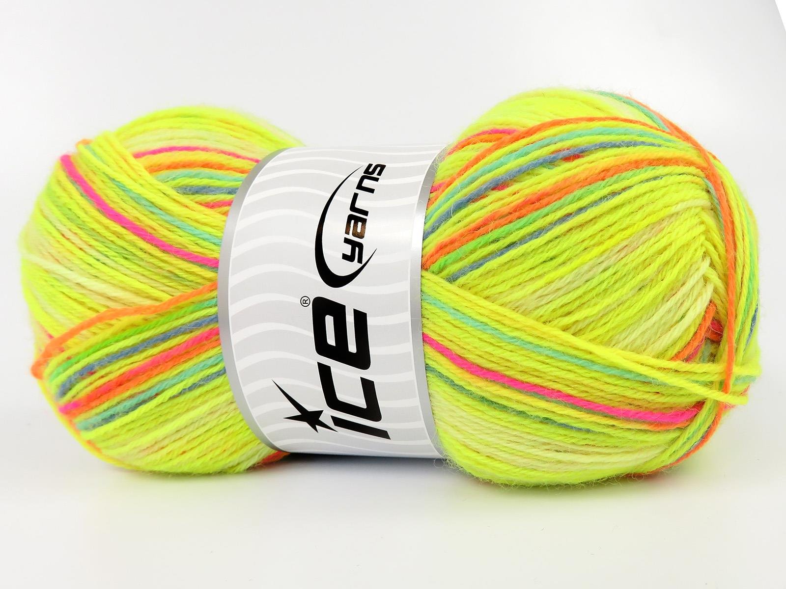Sock Varicolor Green, Pink, Blue, Orange, Neon Green