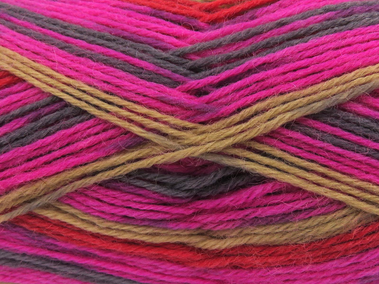 Sock Varicolor Pink, Red, Lilac, Grey, Camel