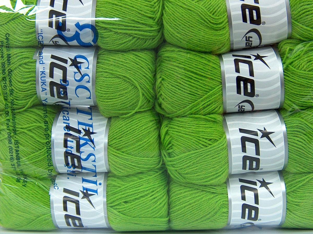 SockenWolle Uni Light Green