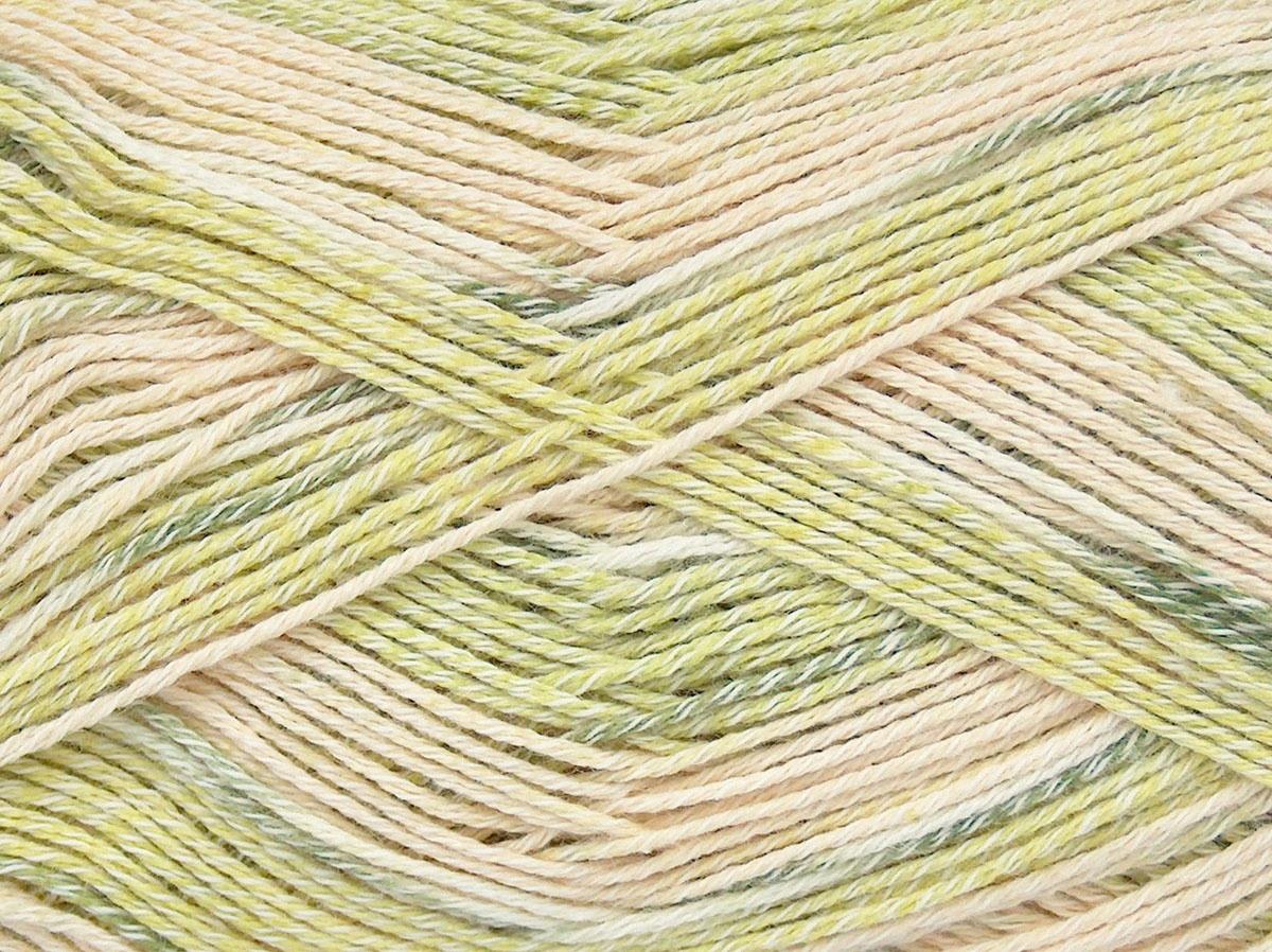 Super Cotton Sock Green Shades, Cream Shades
