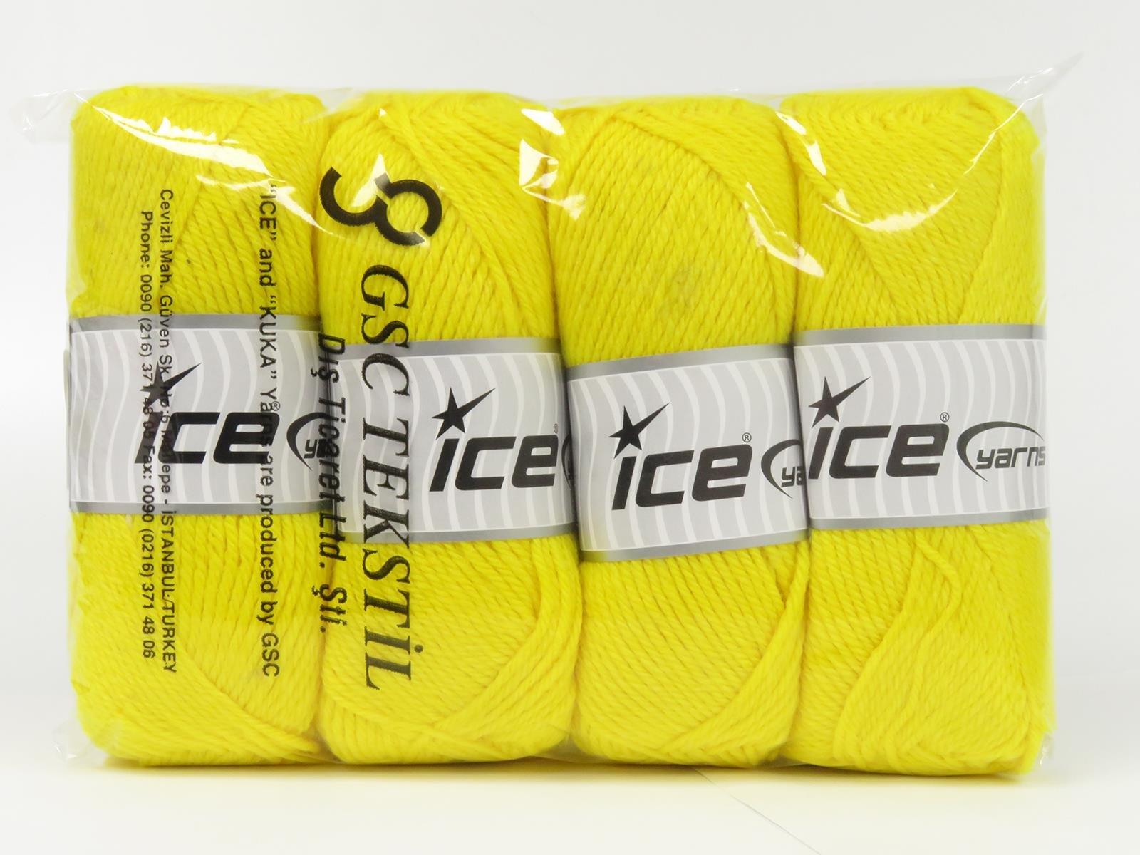 Superwash Wool Bamboo Neon Yellow