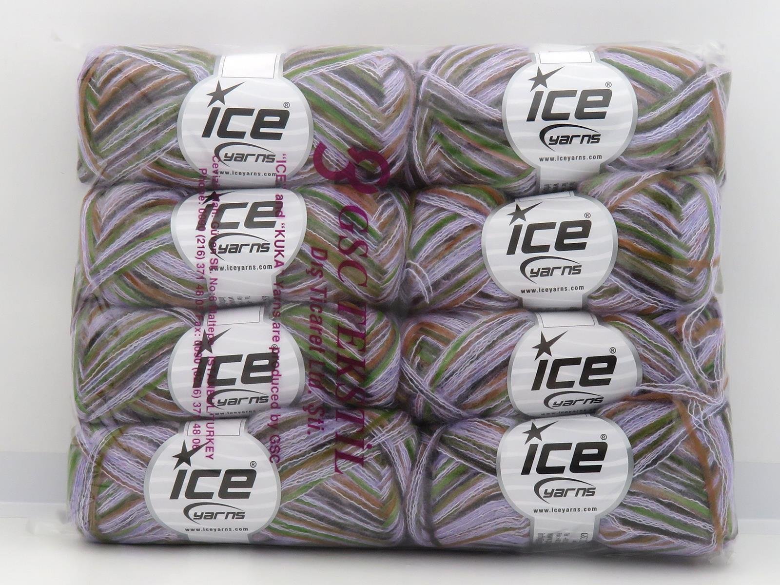 Toucan Green, Pink, Lilac, Grey, Gold