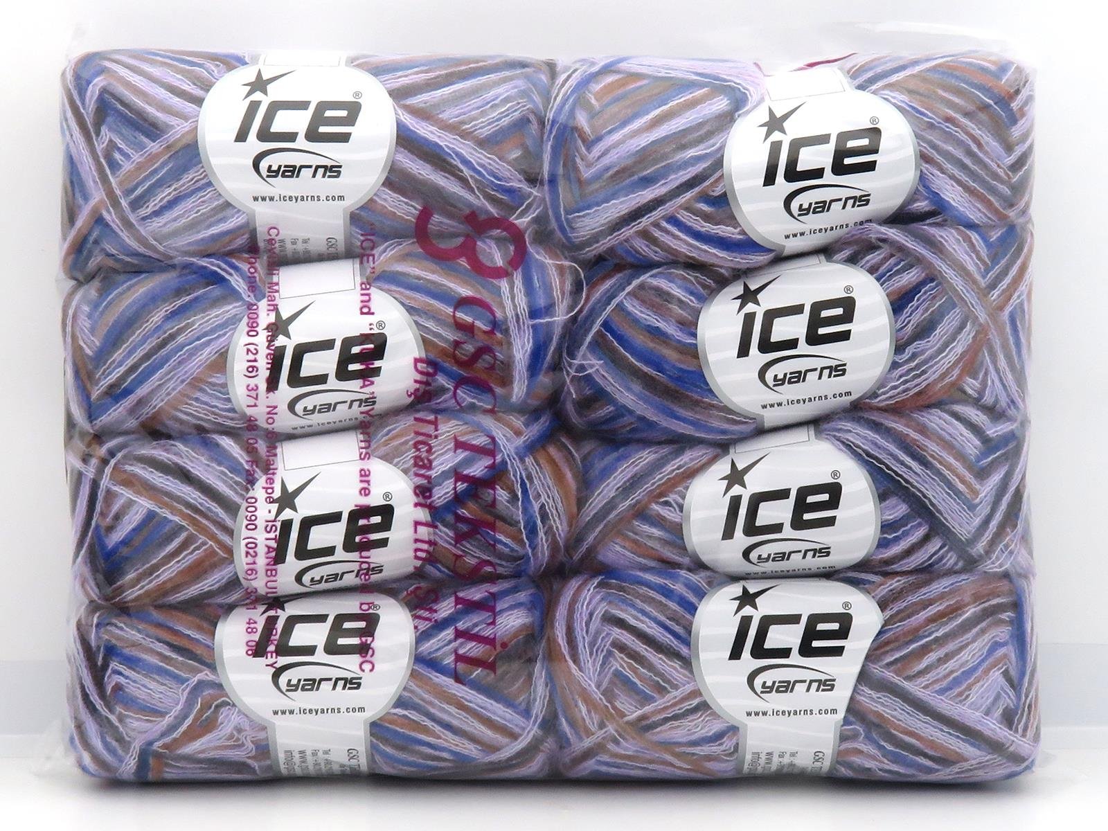 Toucan Pink, Blue, Lilac, Brown Shades