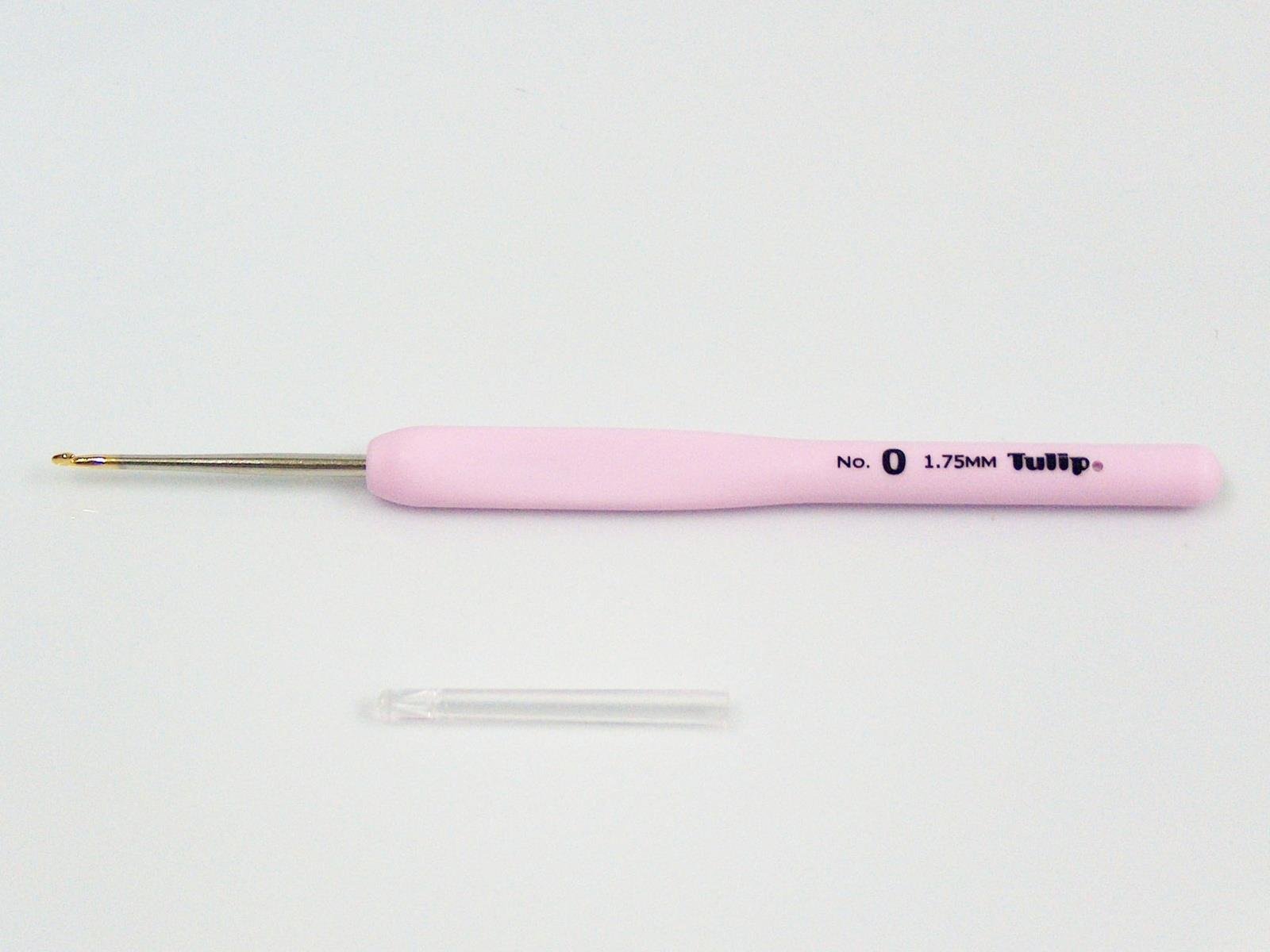 Tulip Etimo Rose Steel Crochet Hook with Soft Grip . No 0 - 1.75 mm