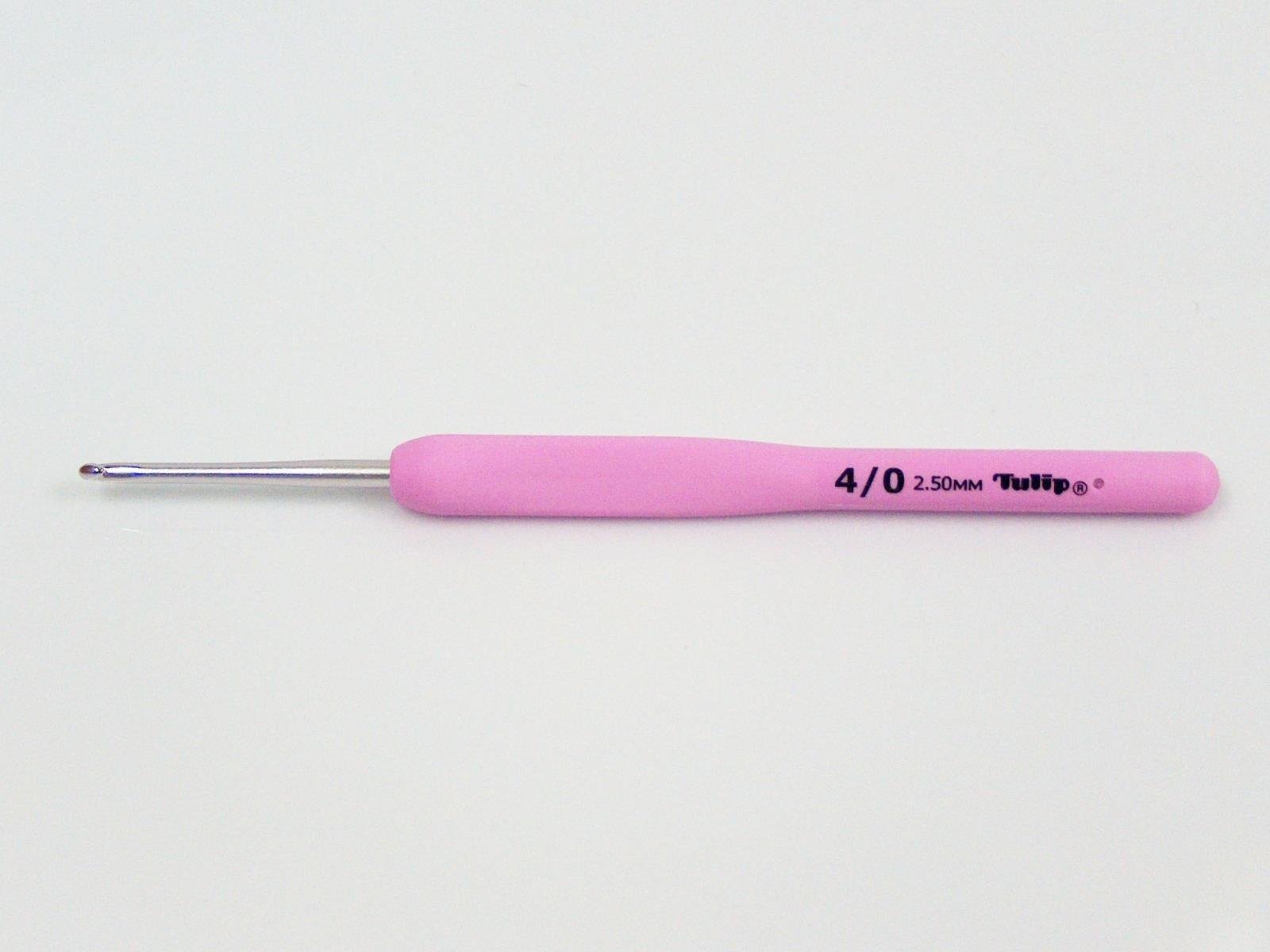 Tulip Etimo Rose Steel Crochet Hook with Soft Grip . 4/0 - 2.50 mm