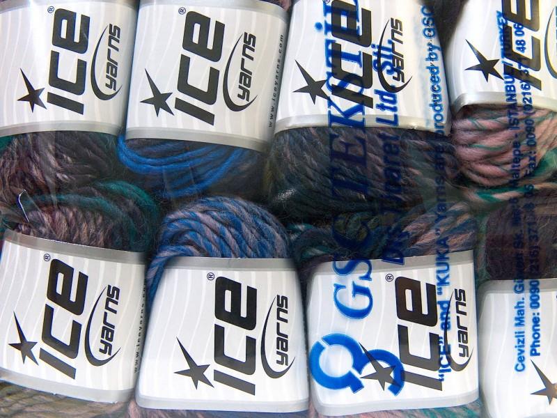 Vivid Wool Green, Black, Blue, Purple, Light Pink