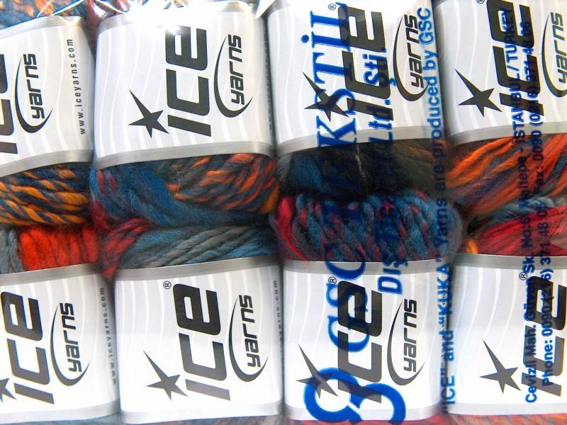 Vivid Wool Orange, Gold, Green Shades, Blue Shades