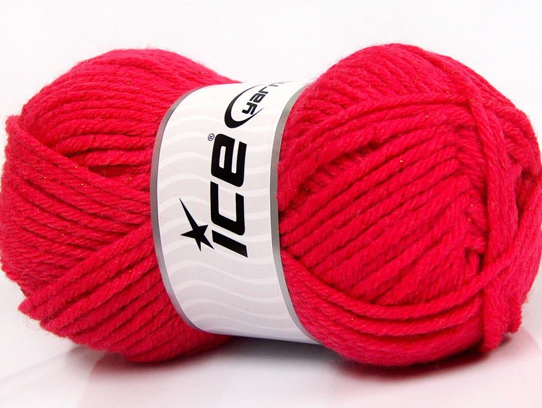 Wool Bulky Glitz Candy Pink