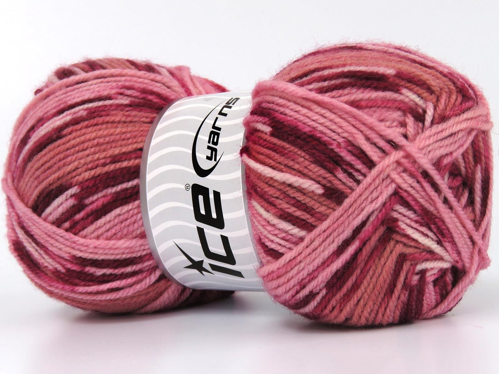 Wool Design Burgundy, Pink Shades