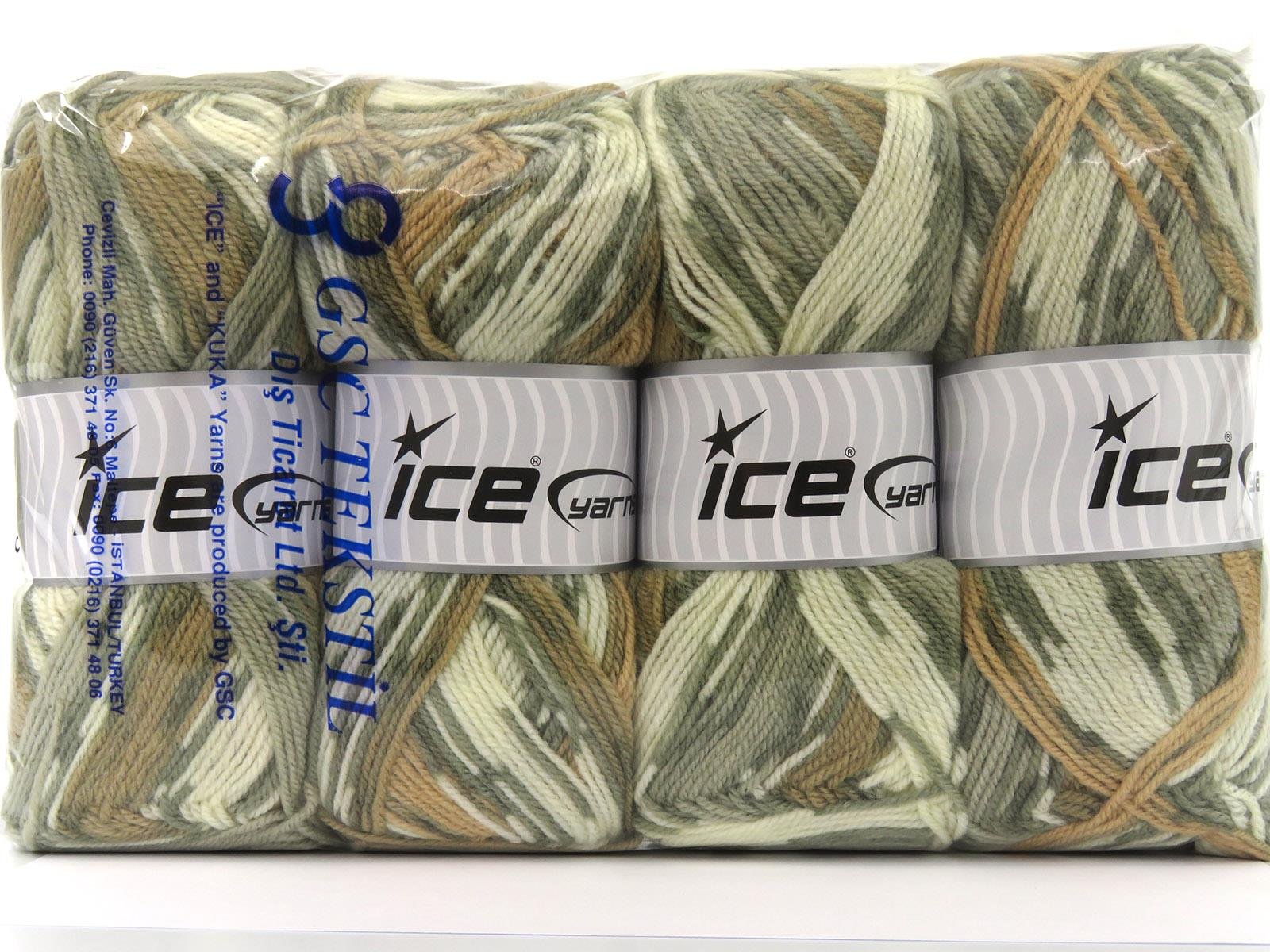 Wool Design Cream, Light Khaki, Milky Brown