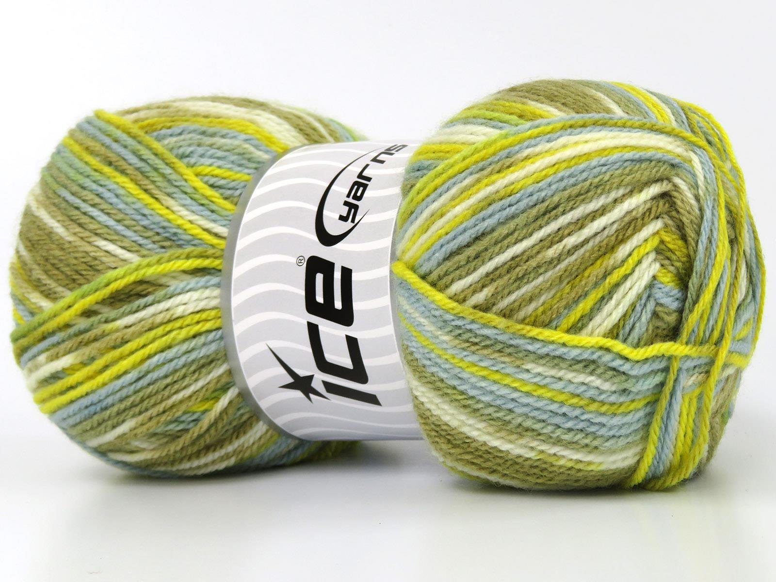 Wool Design Green Shades, Grey Shades