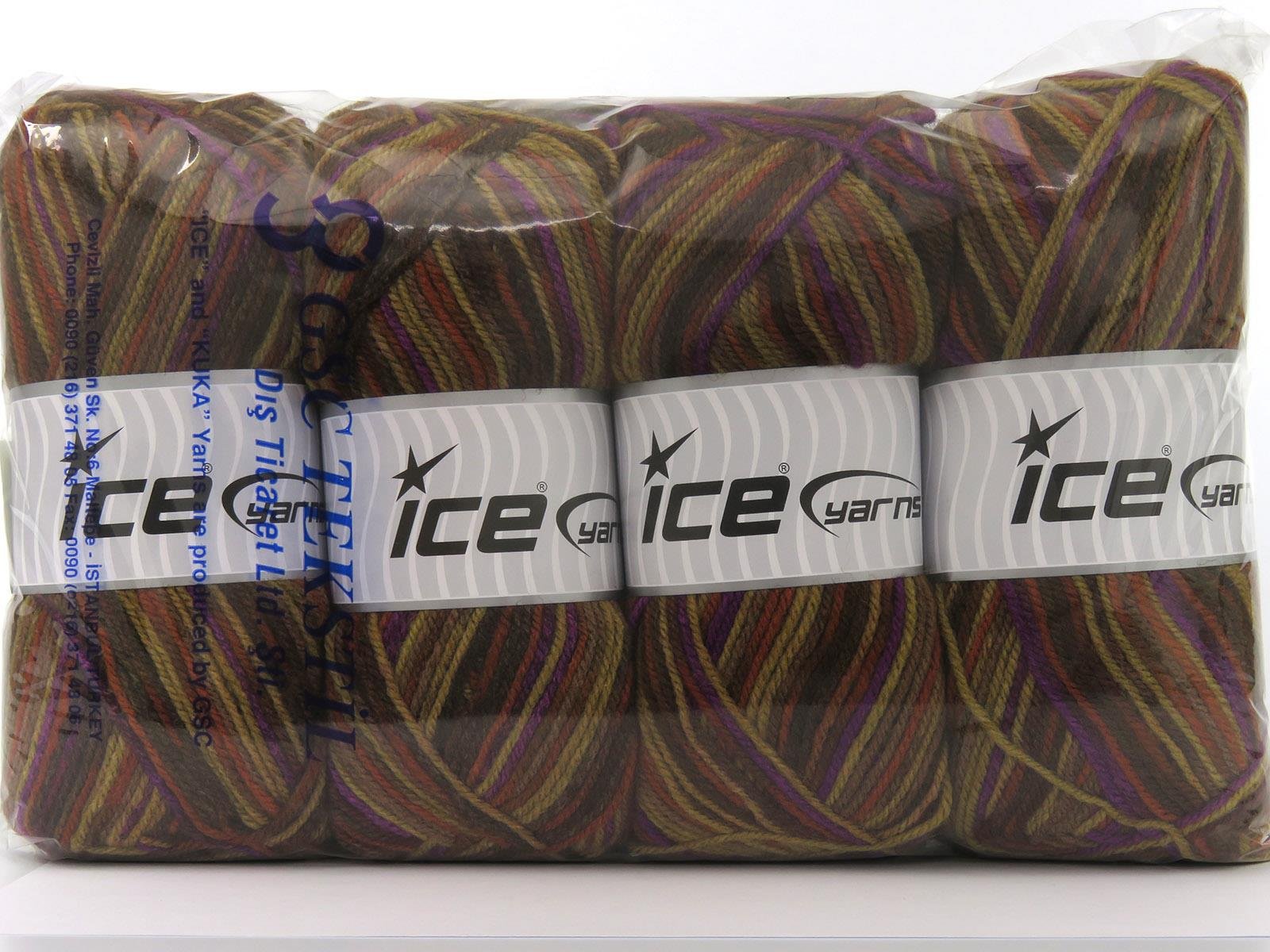 Wool Design Purple, Brown Shades