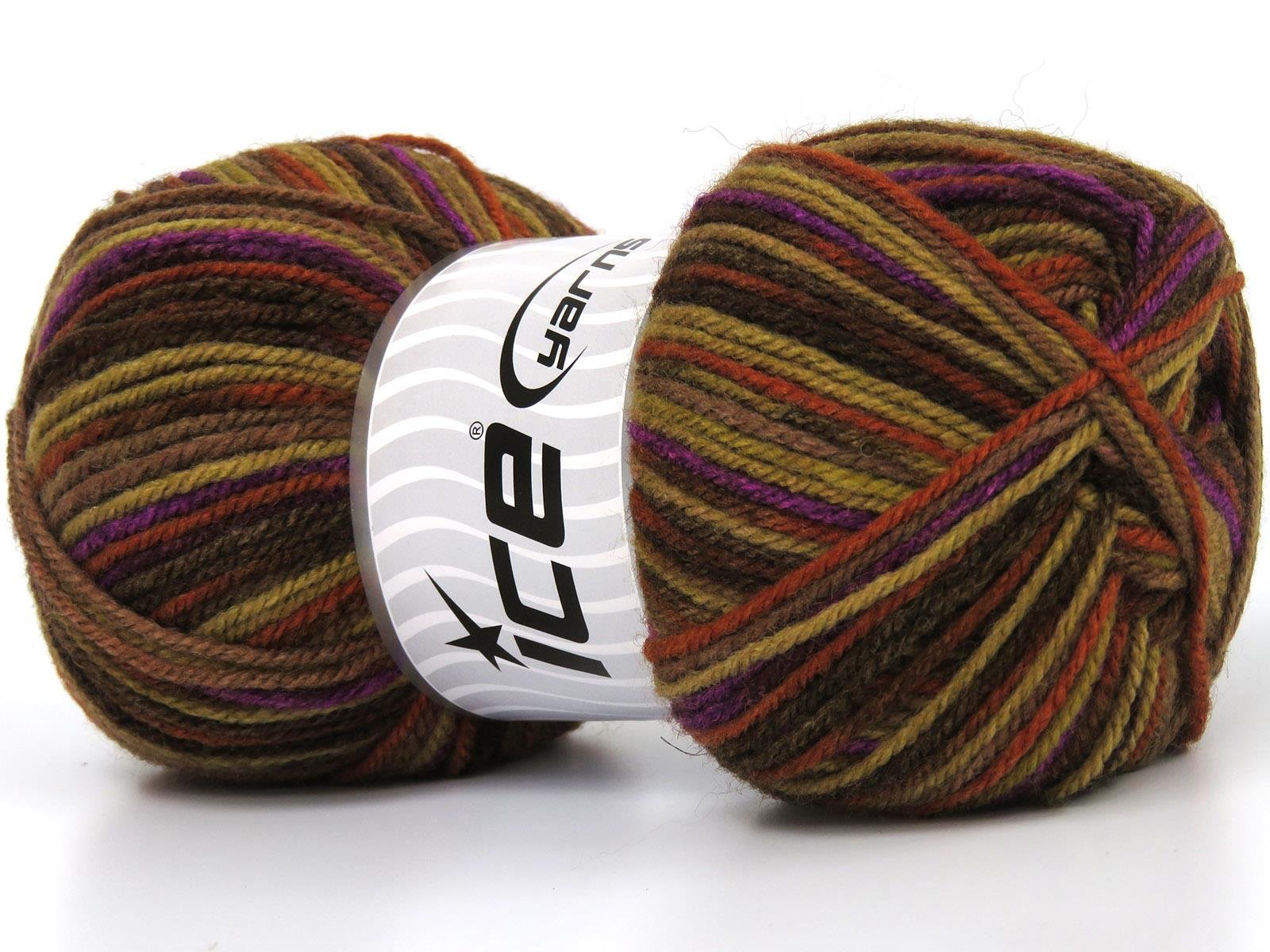 Wool Design Purple, Brown Shades