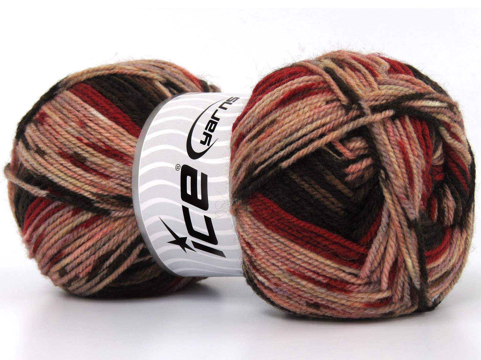 Wool Design Red, Brown Shades, Pink Shades, Light Lilac