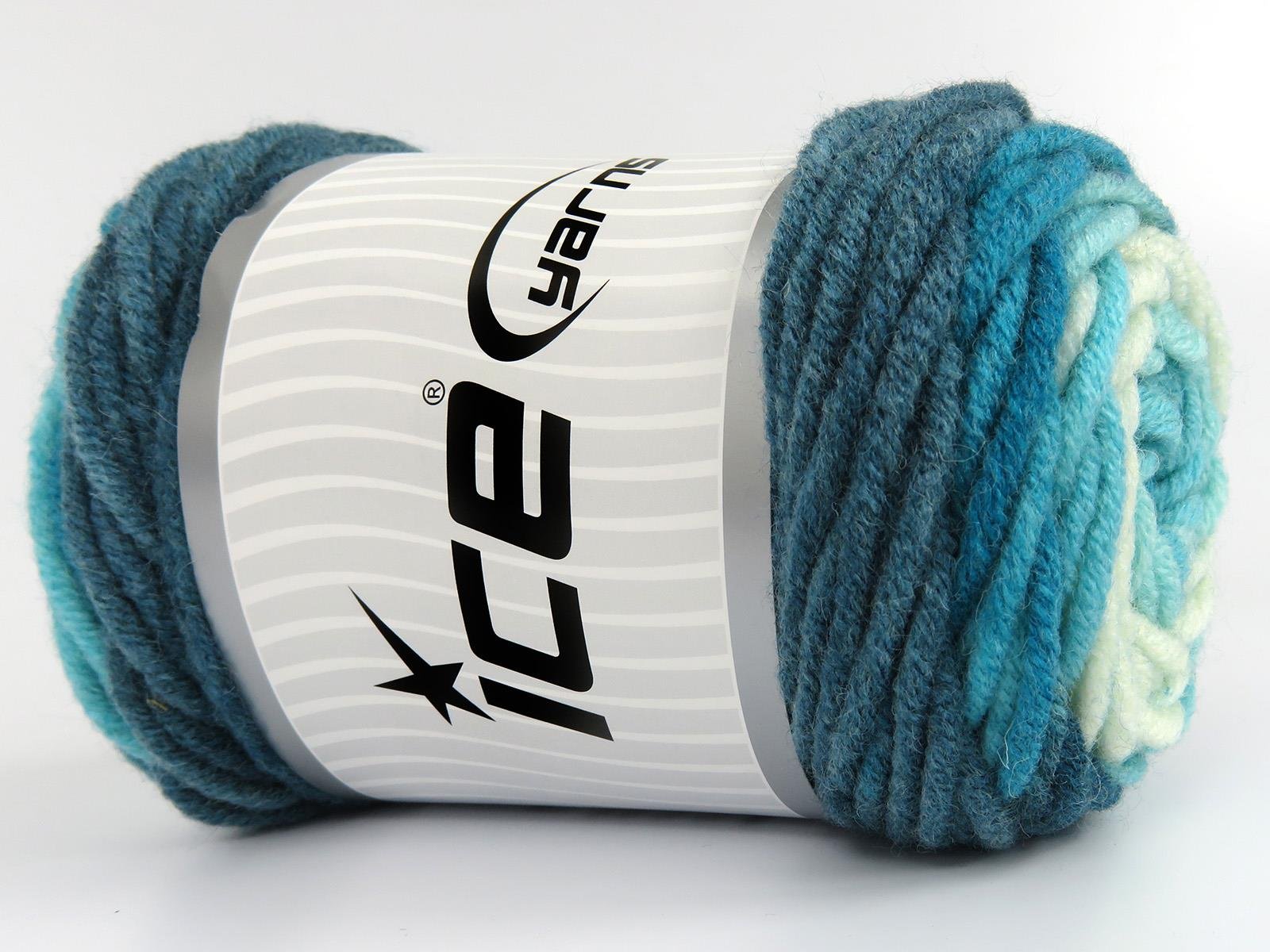 Wool Superbulky Batik Turquoise Shades