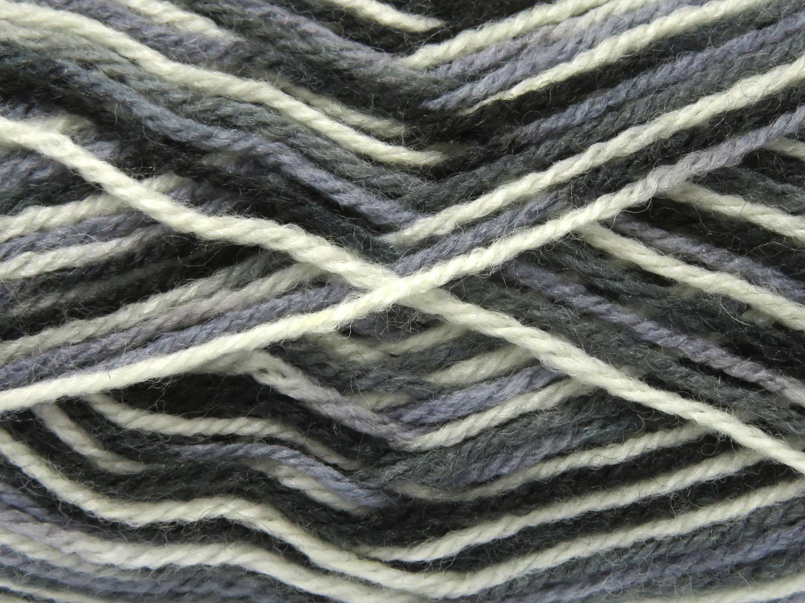 Wool Varicolor Light Black, White, Grey Shades