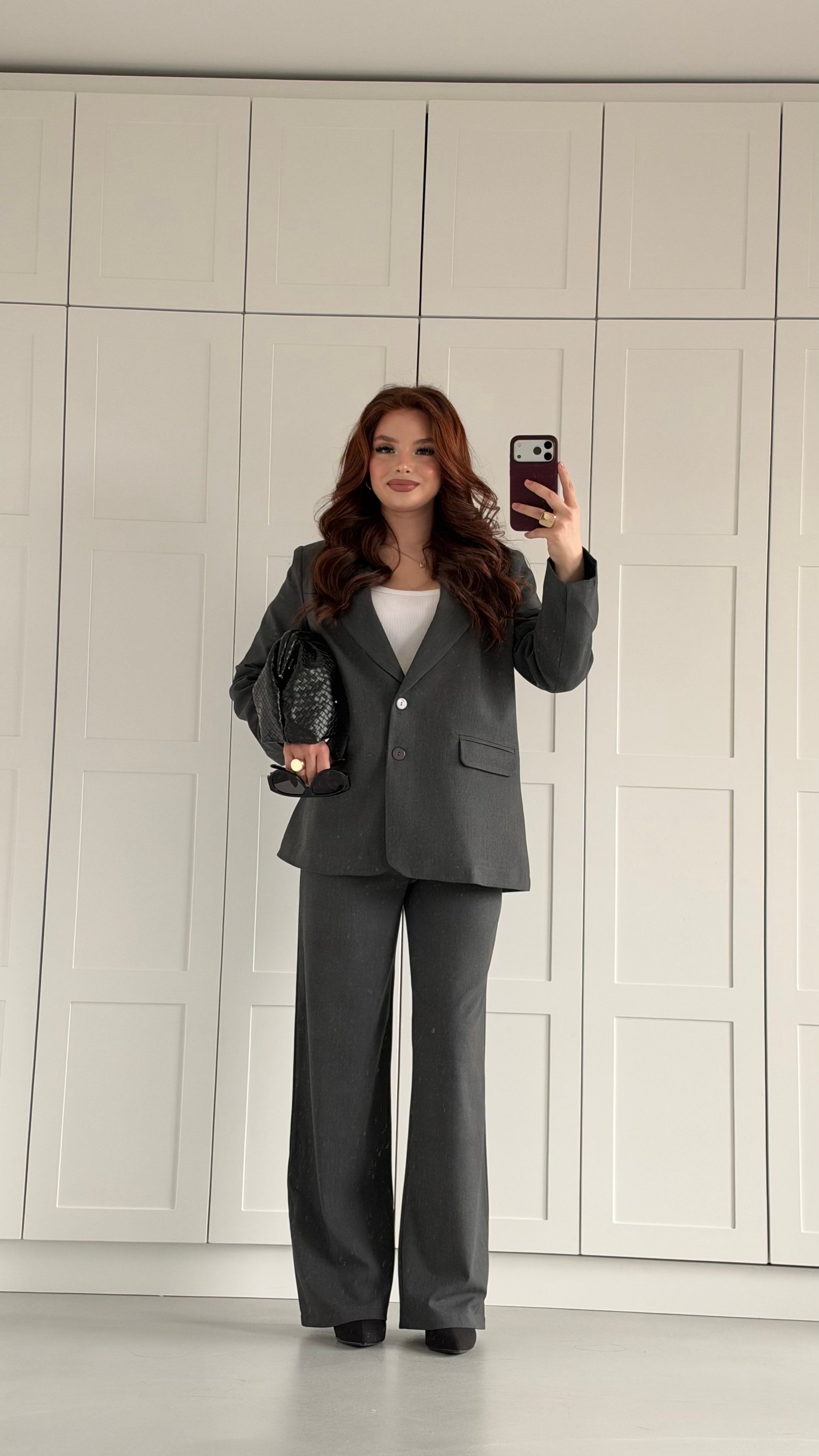 Boss Blazer Ceket Takım Gri