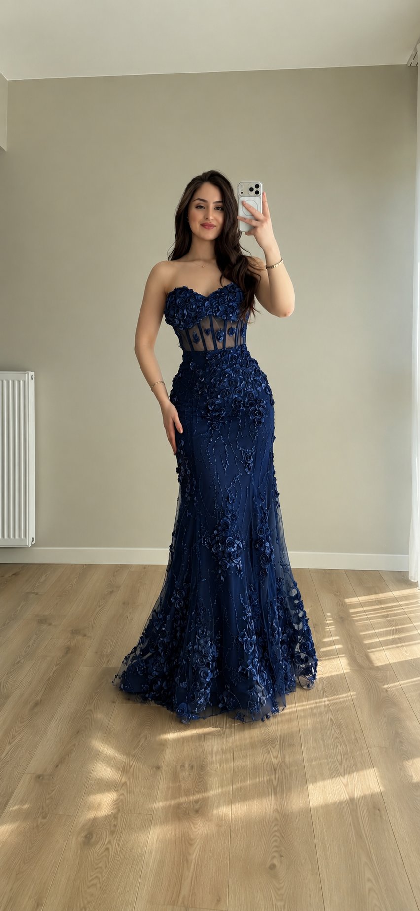 Rose Balık Abiye Lacivert