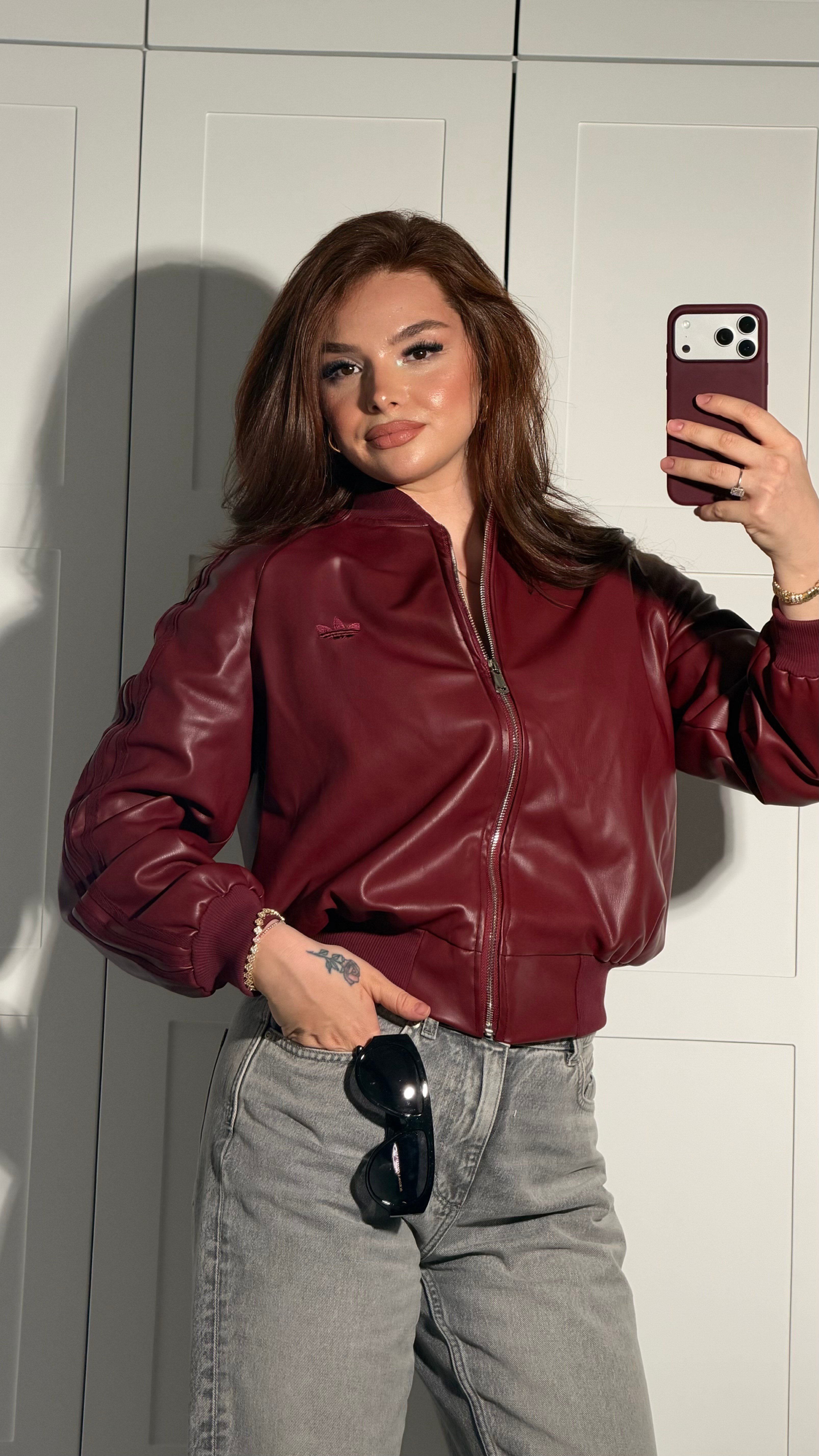 İva Bomber Ceket Bordo