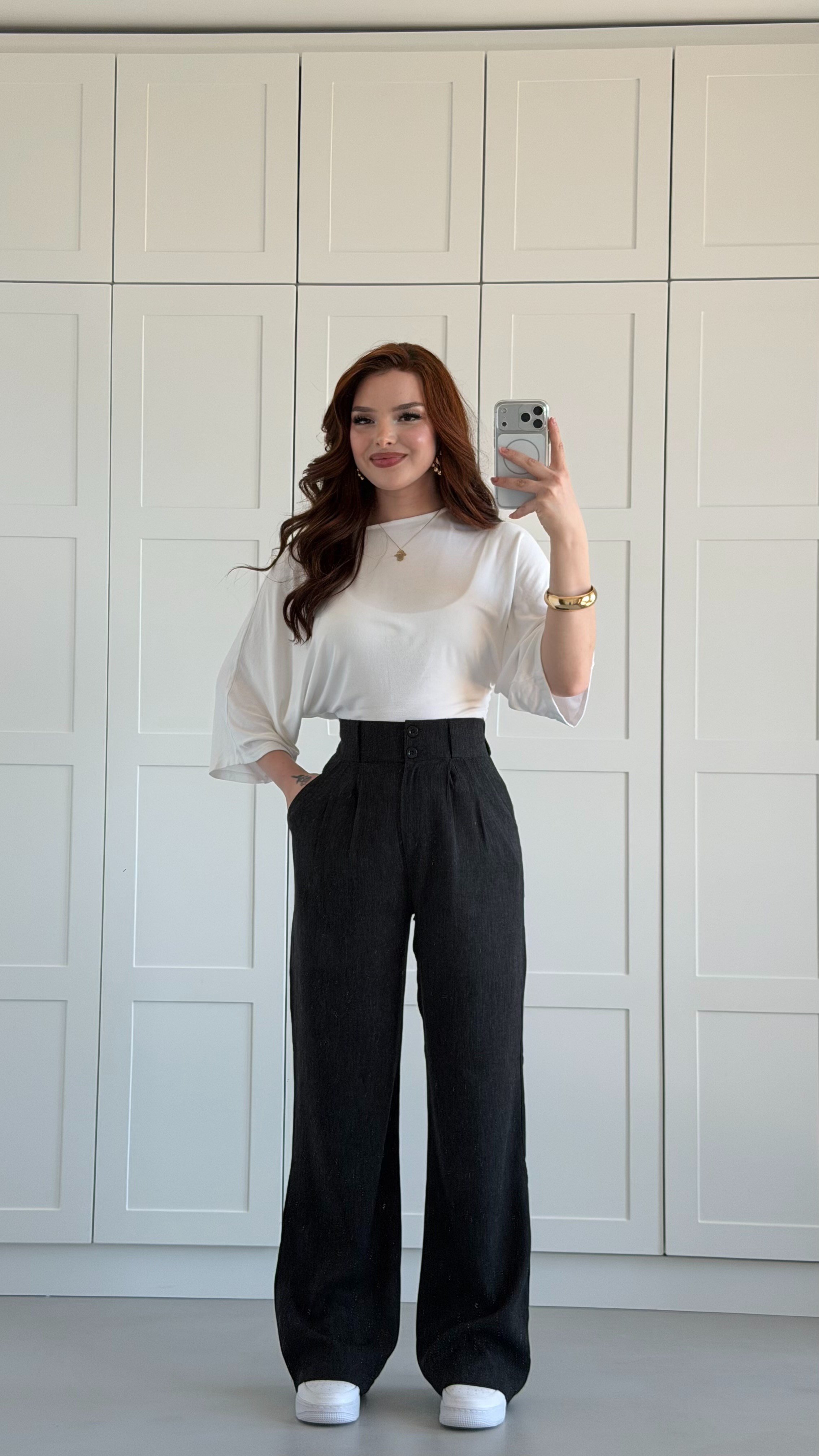 Nicole Keten Pantolon Siyah