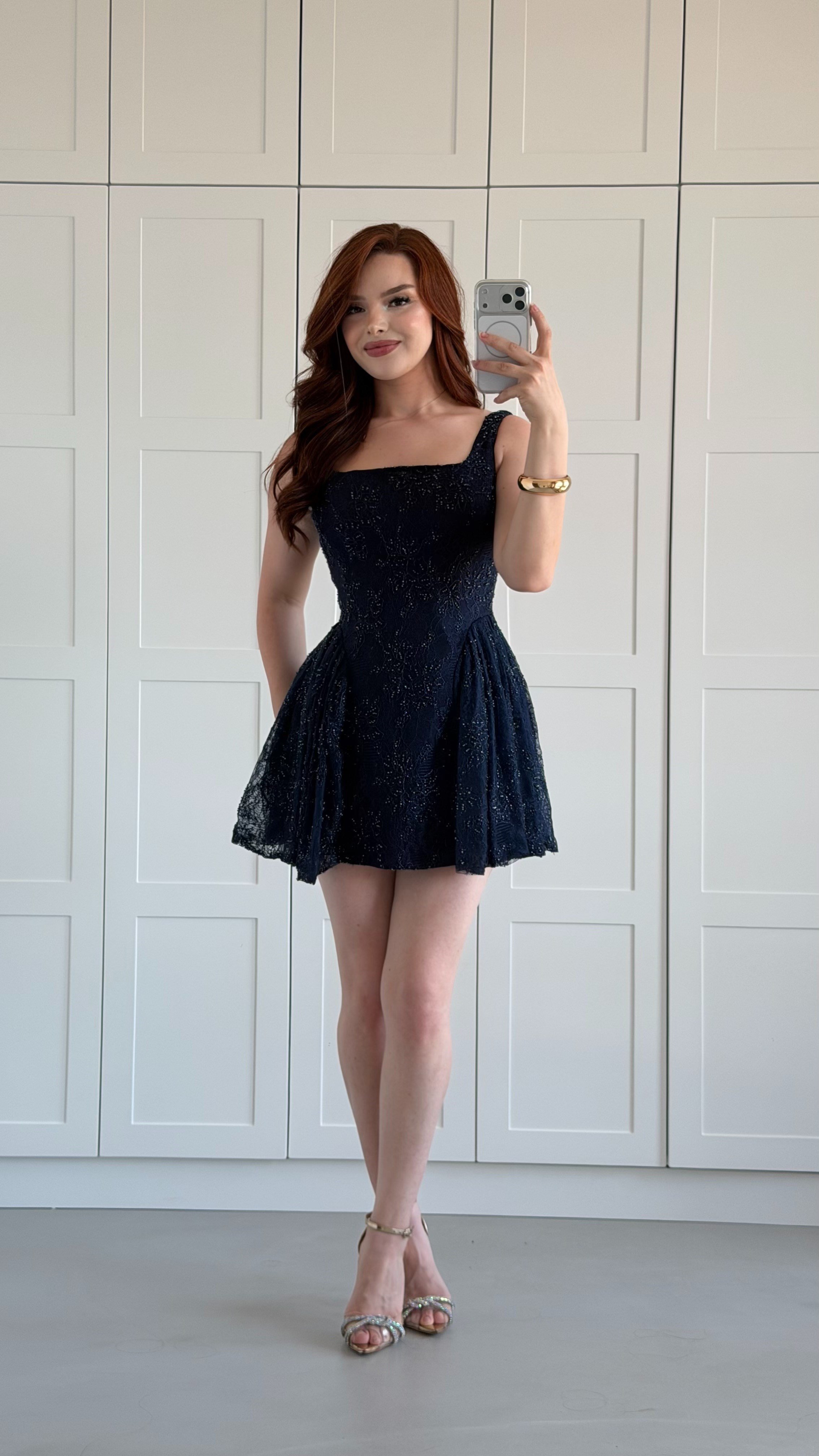 Mabel Mini Elbise Lacivert