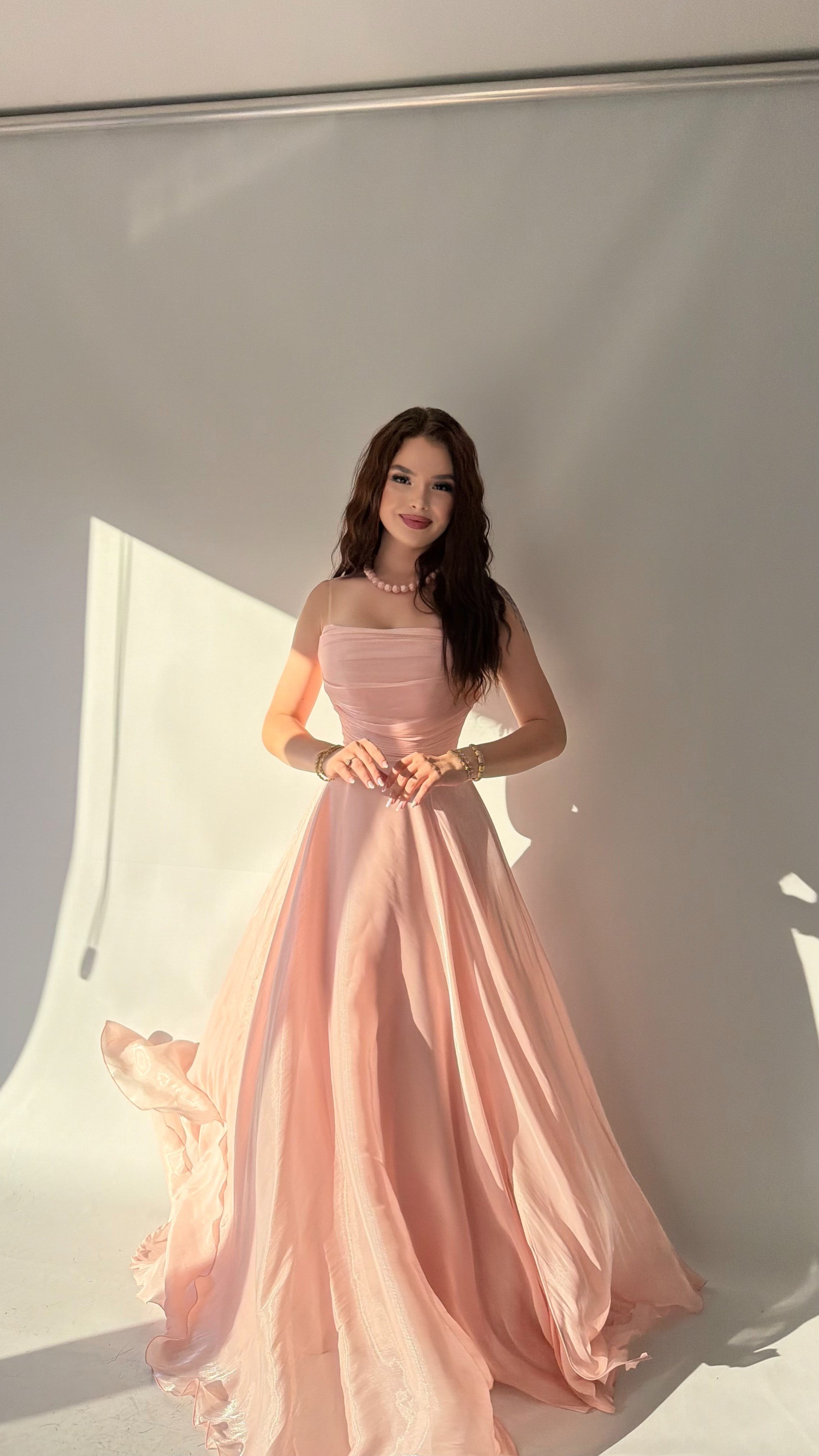 Seraphine Işıltılı Abiye Pembe