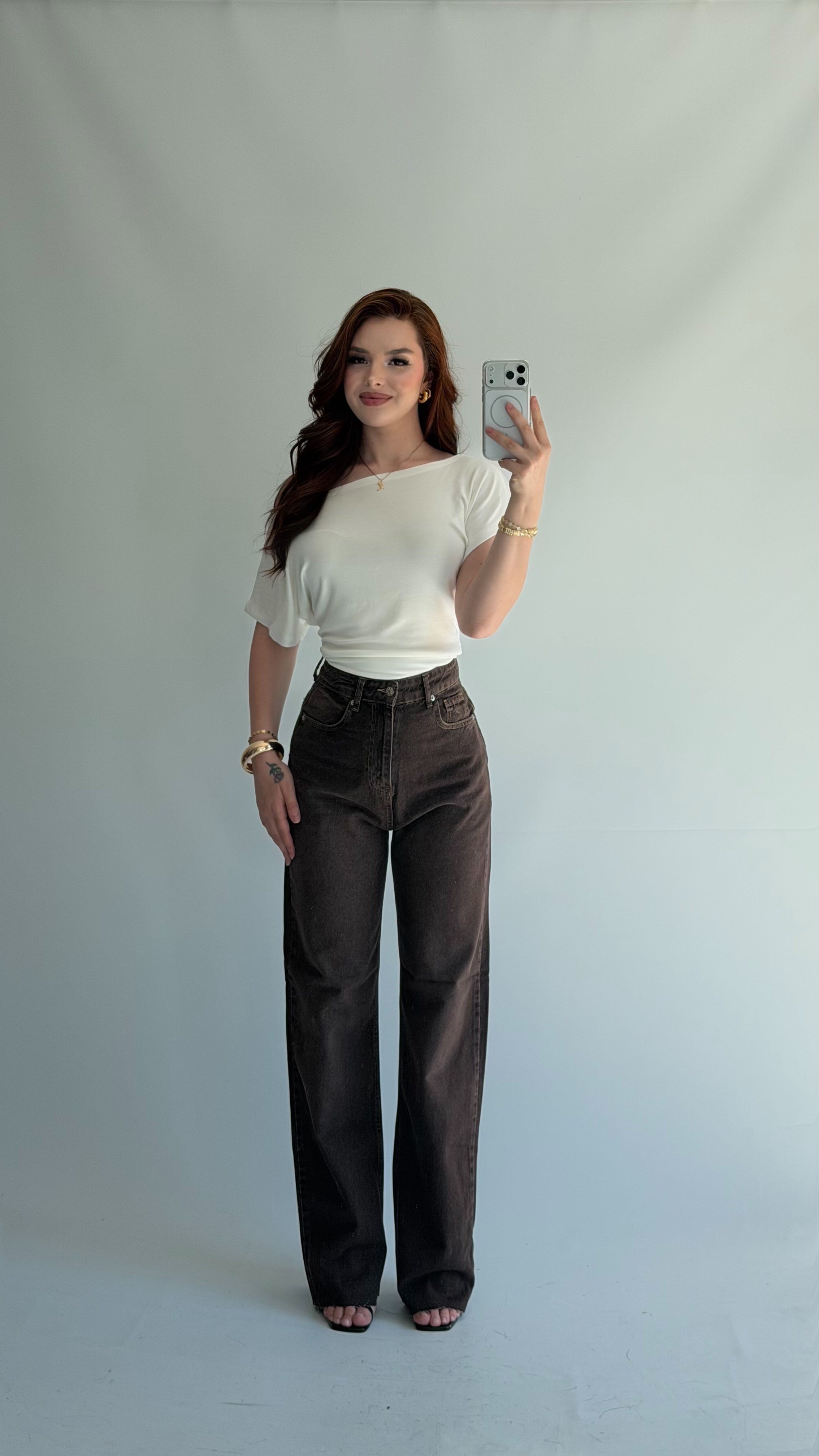 Brown Straight Cut Jean Trend
