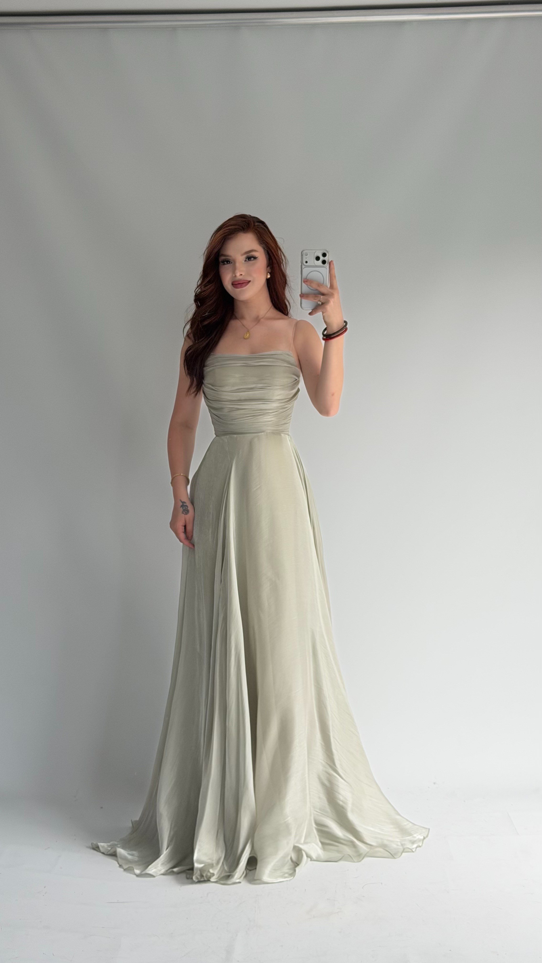 Seraphine Işıltılı Abiye Mint Yeşili