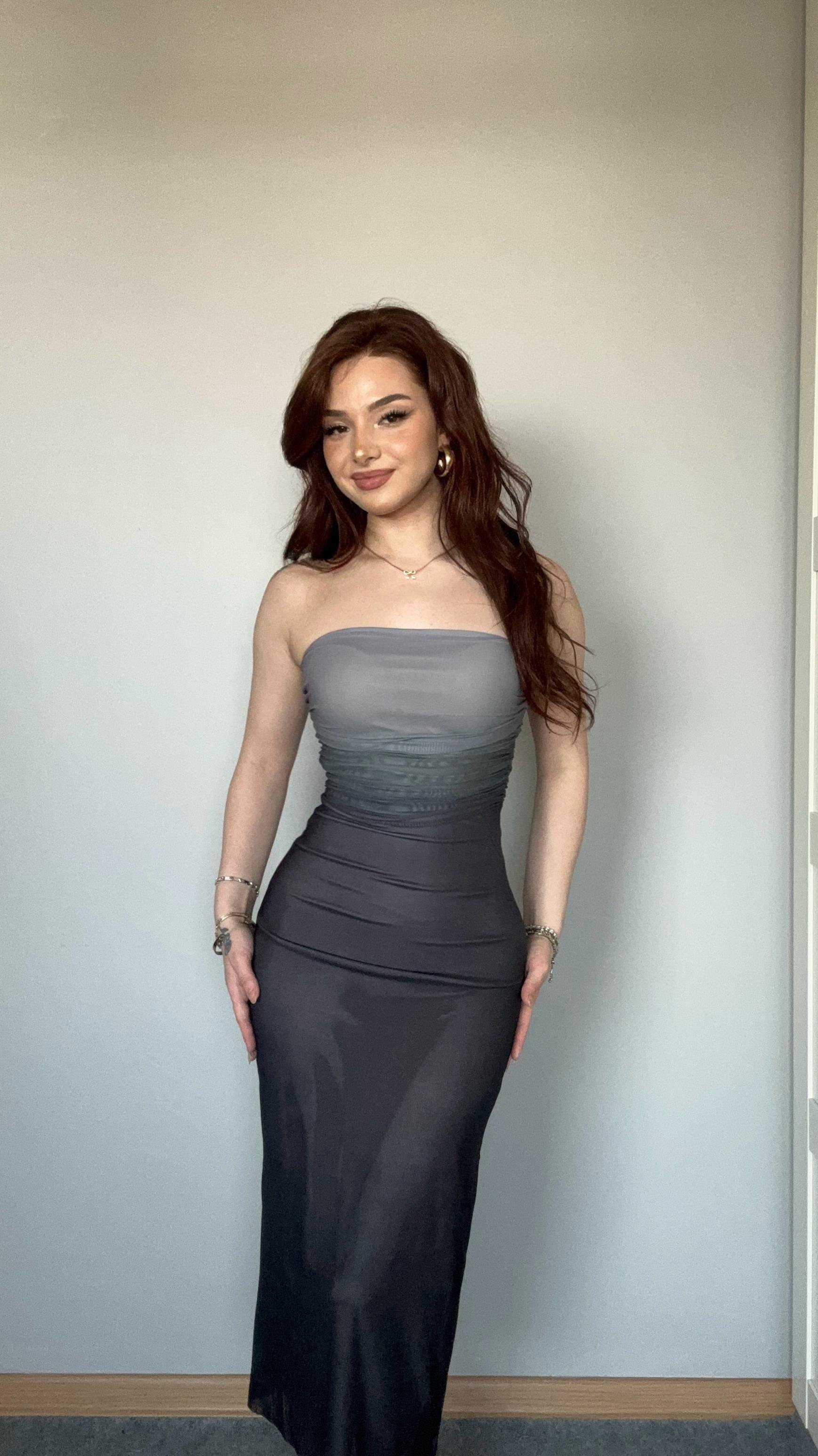 Aura Elbise Antrasit