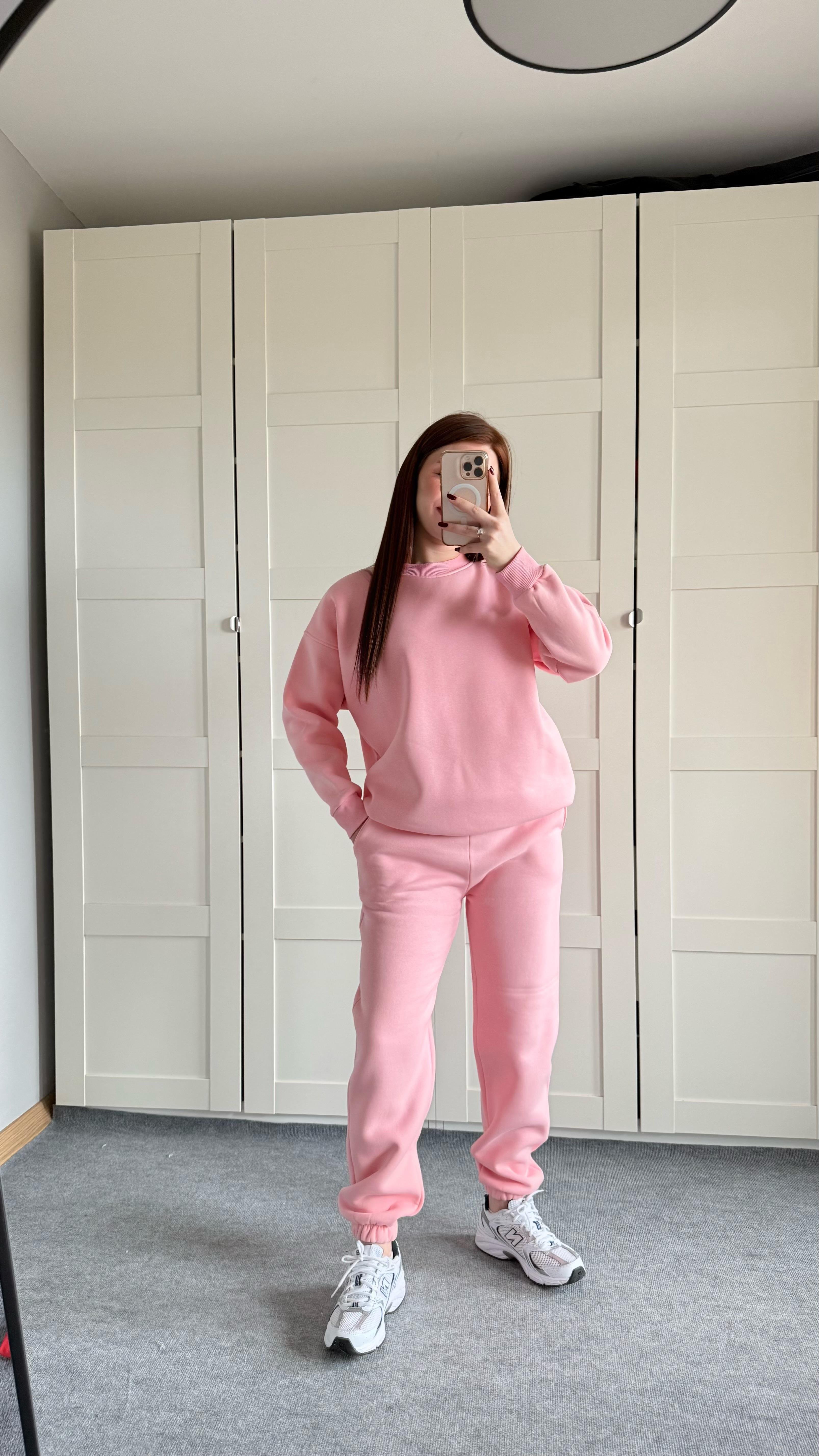 Basıc Sweat Eşofman Takımı Pembe