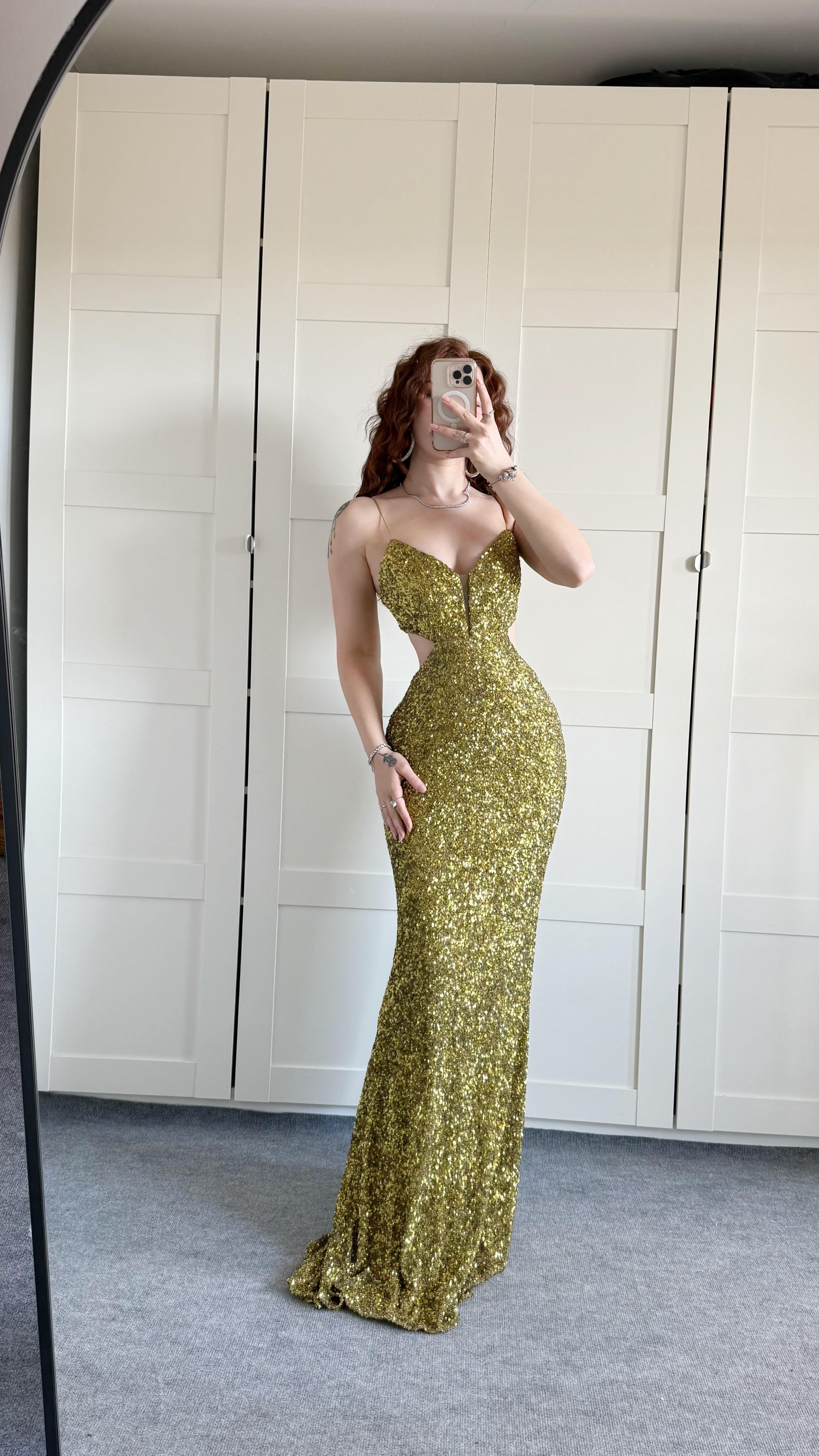Candice Abiye Yağ Yeşili
