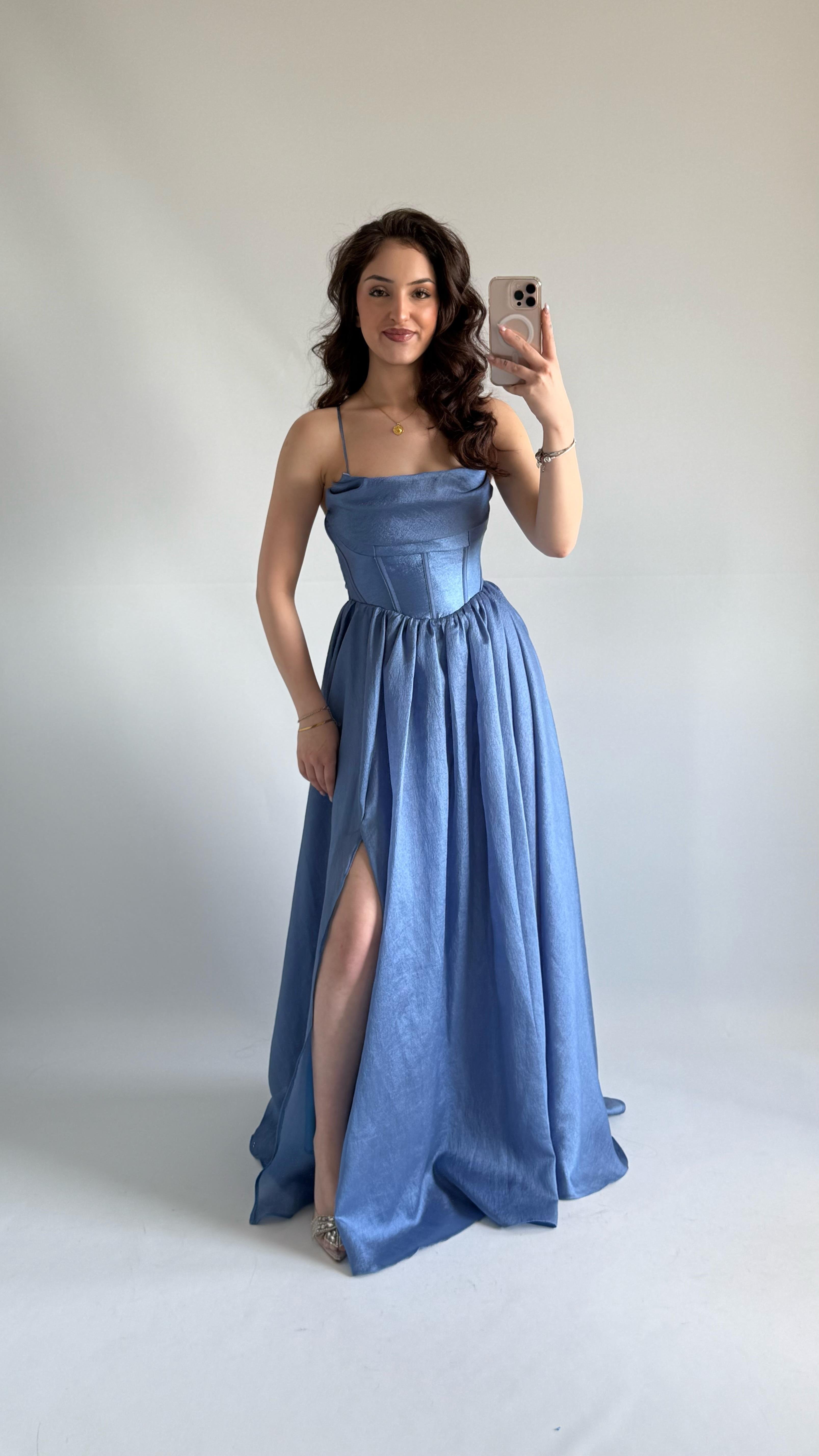 Daisy Korseli Abiye İndigo