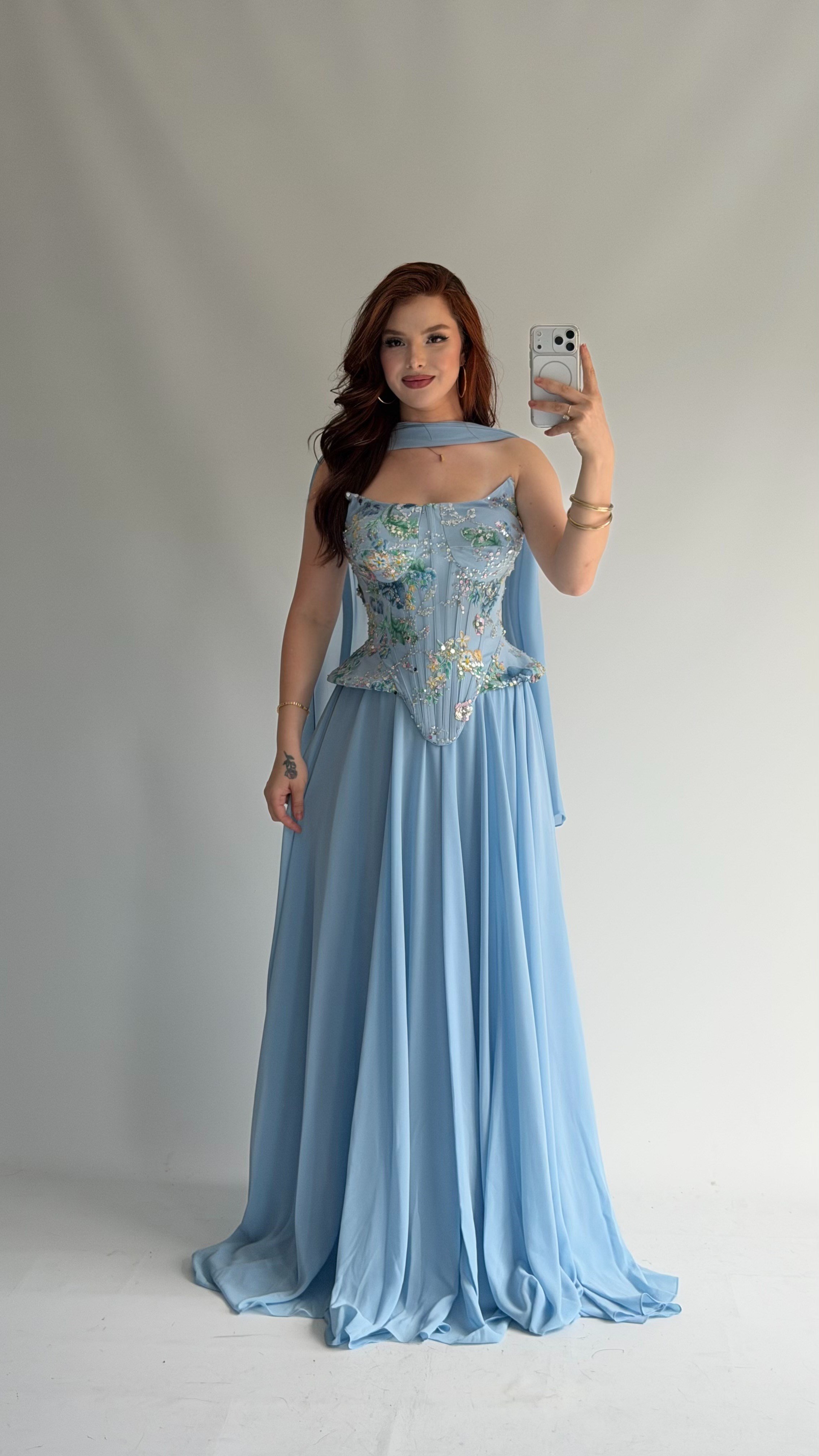 Amour Dress In Baby Blue