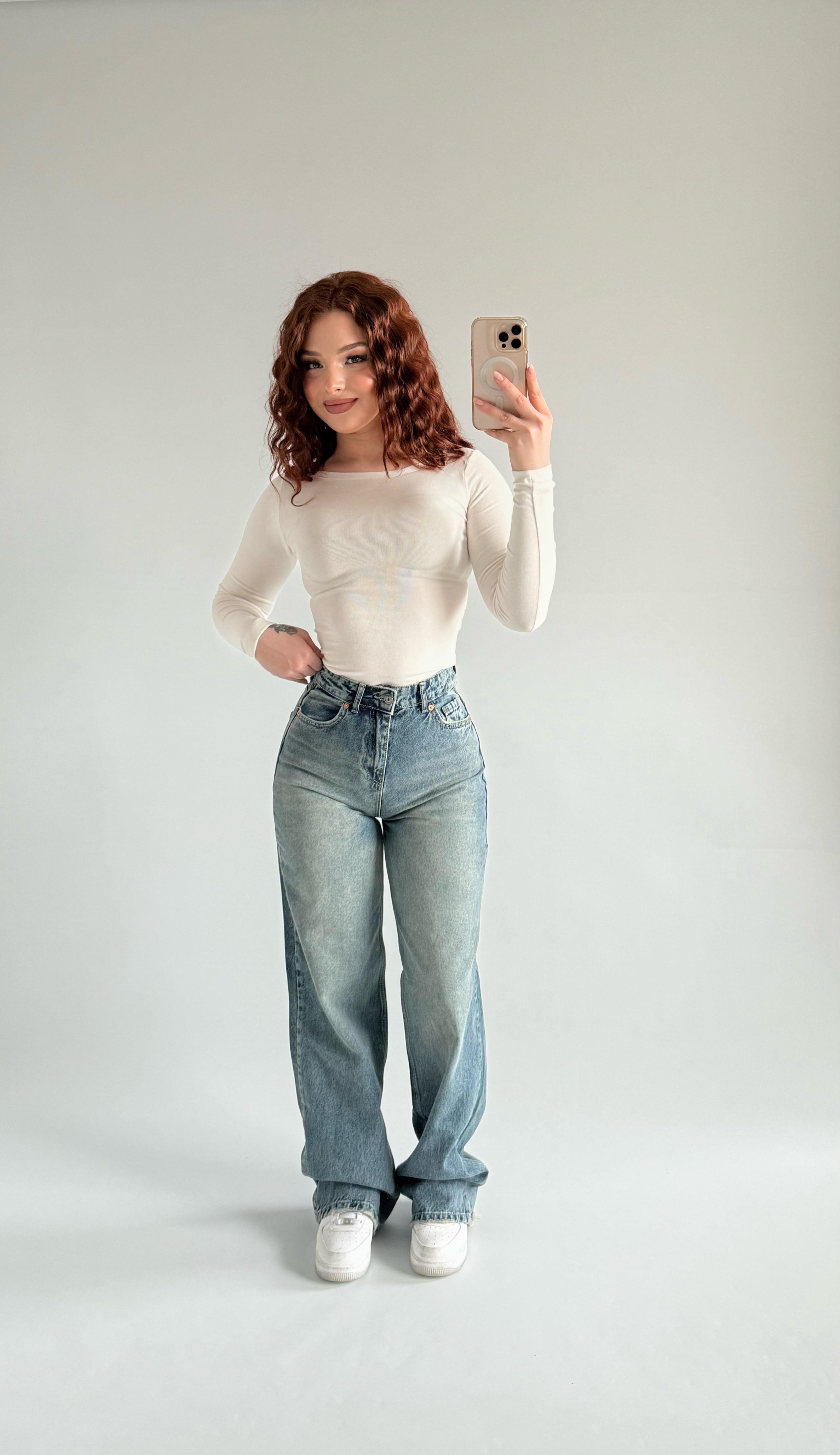 Jenner Wide Leg Jean Eskitme