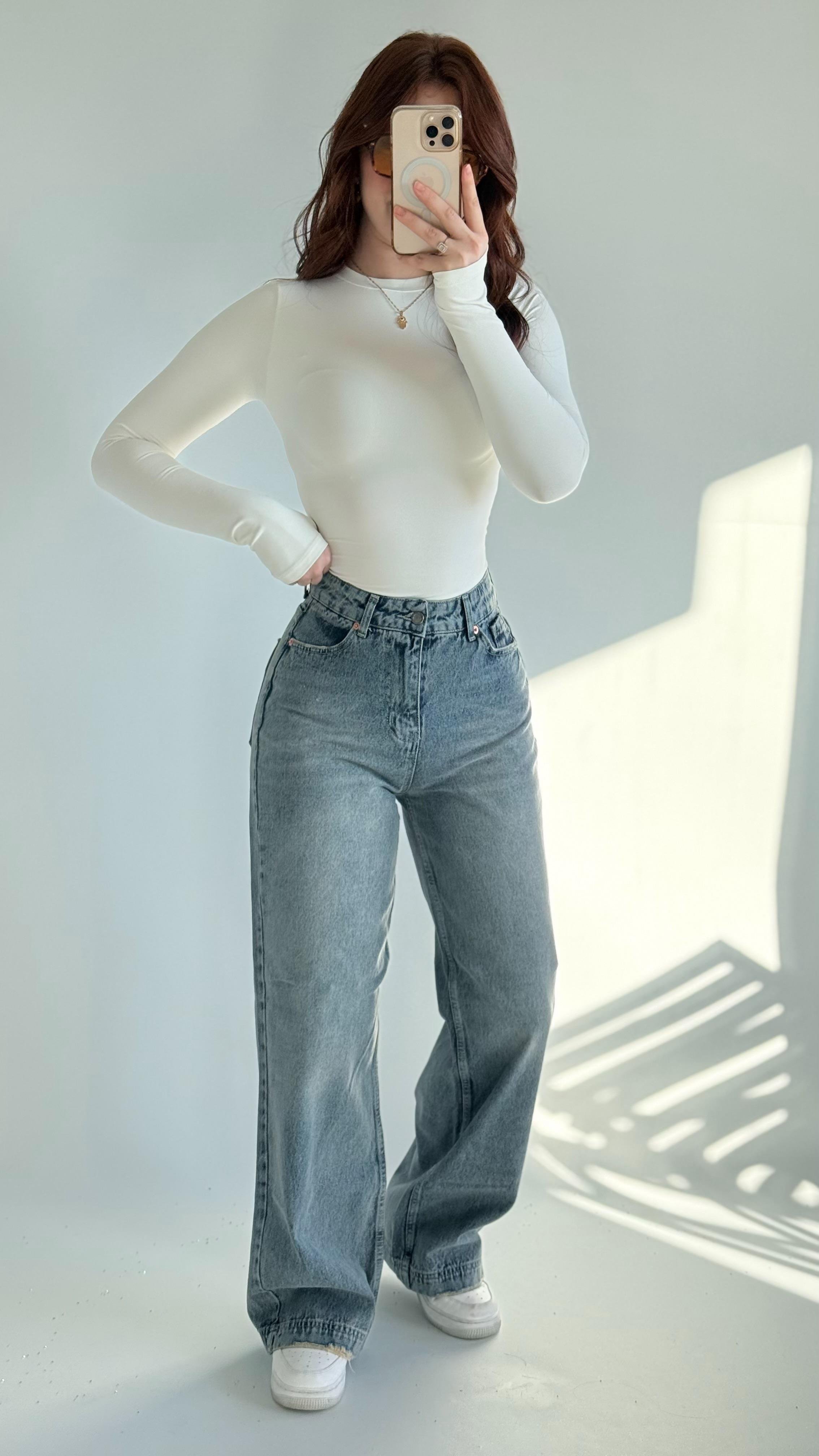 Jennifer Wide Leg Pantolon Eskitme