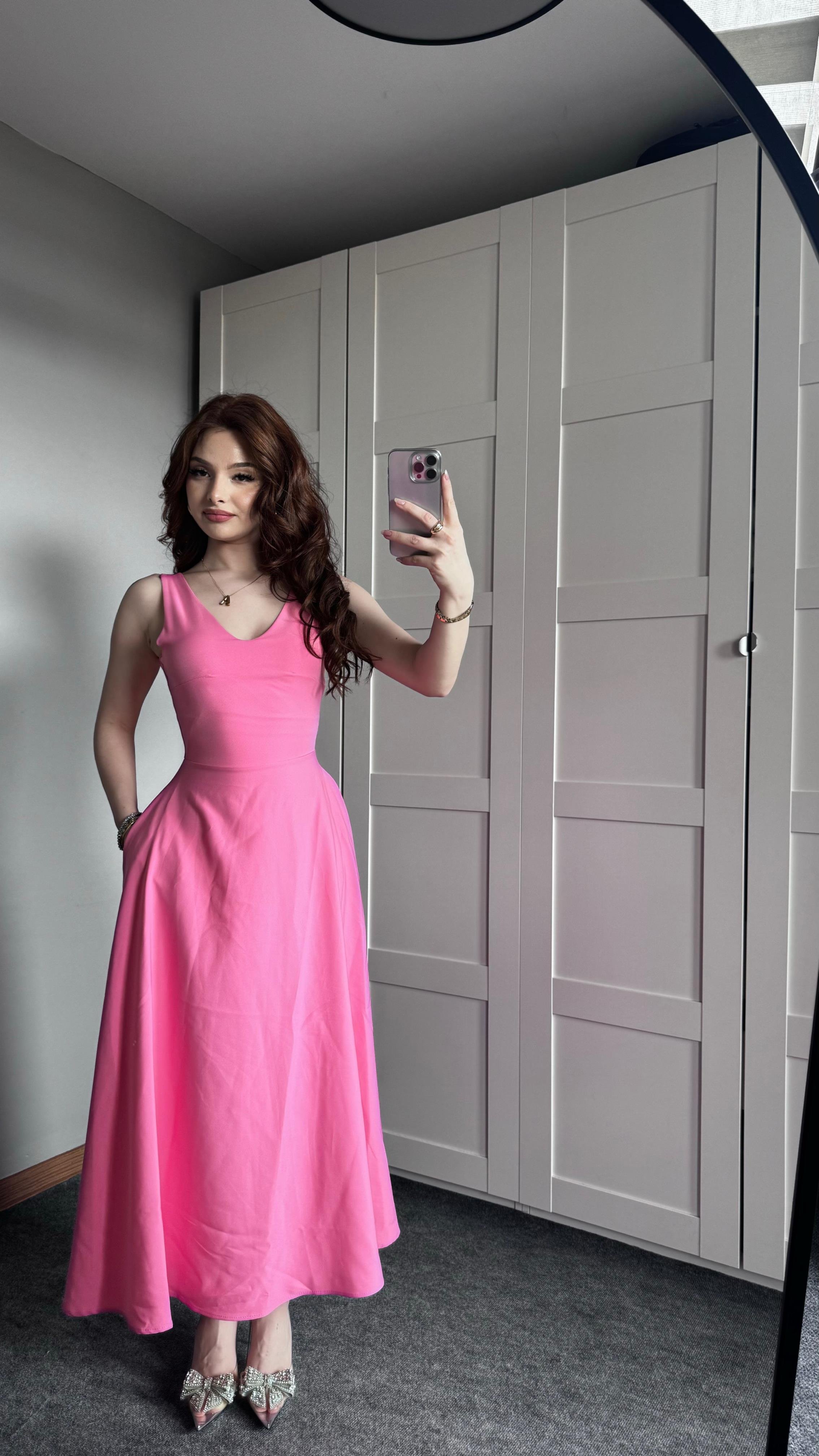 Marilyn Monroe Pembe Elbise