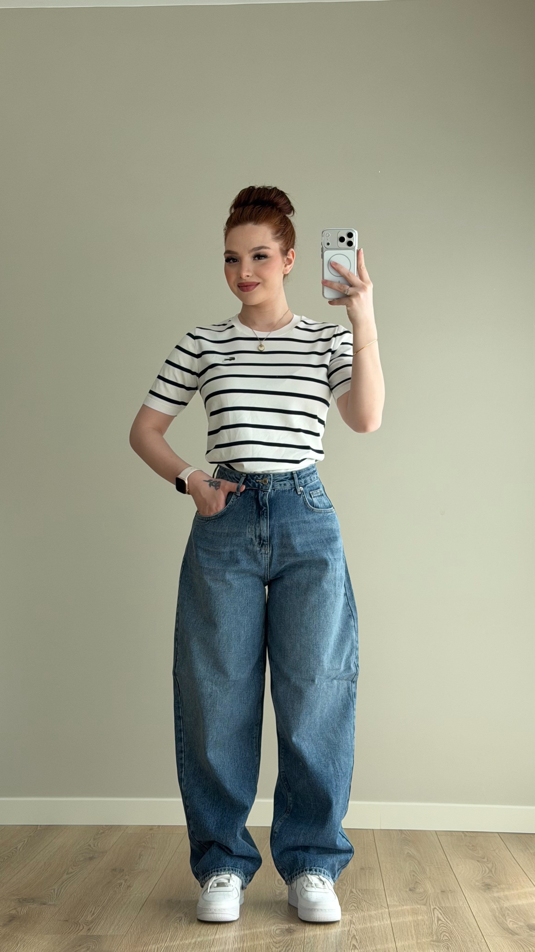 Orjinal Marka Baggy Fit Pantolon Mavi